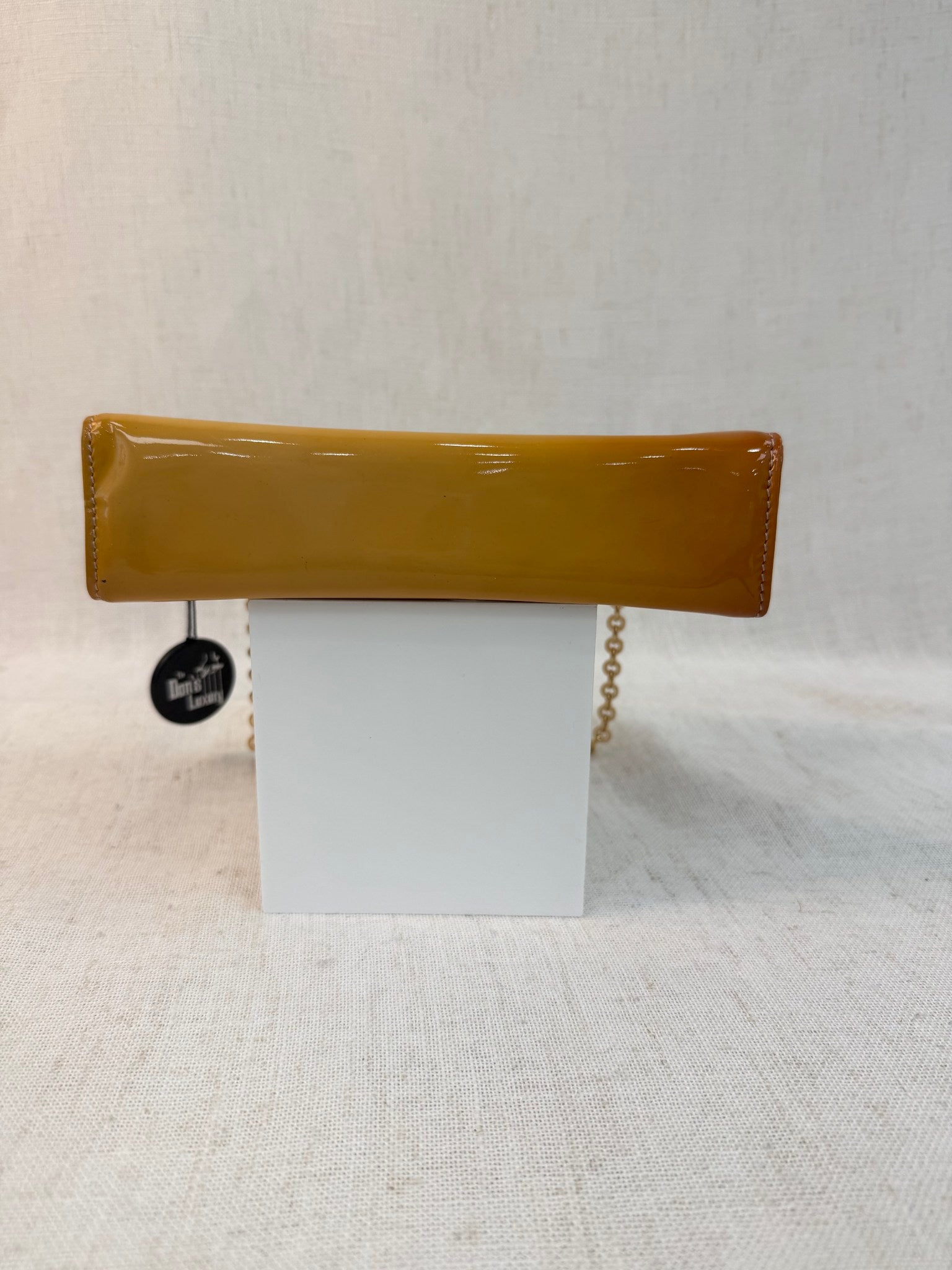 Salvatore Ferragamo Dark Yellow Patent Leather Mini Shoulder Bag