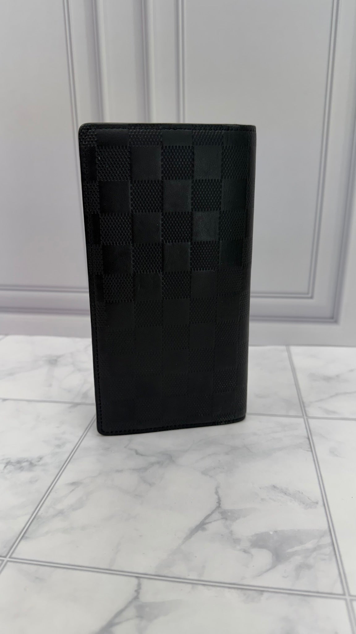 Louis Vuitton Black Damier Infini Brazza Wallet