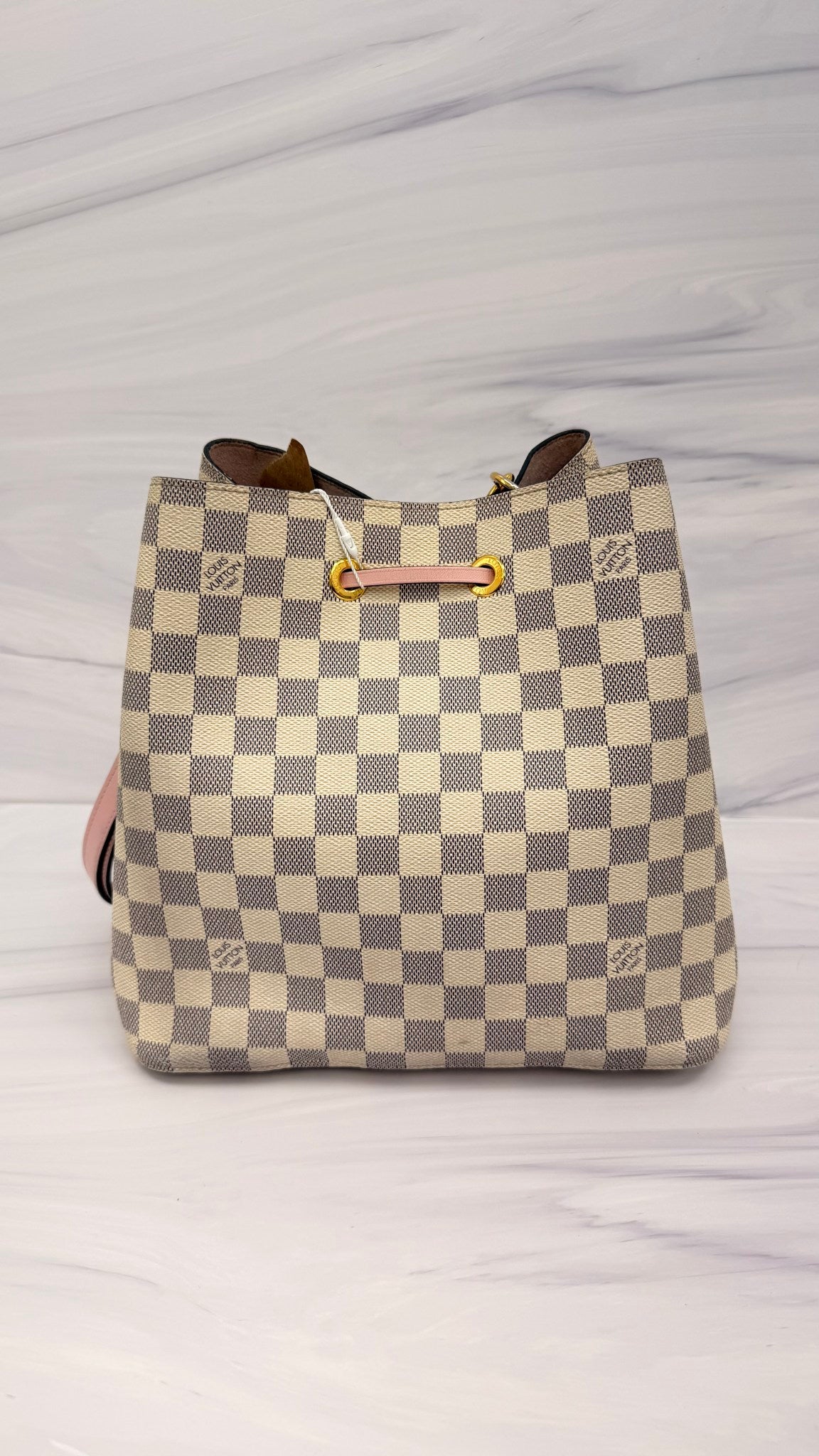 Louis Vuitton Damier Azur Pink Neo Noe MM Shoulder Bag