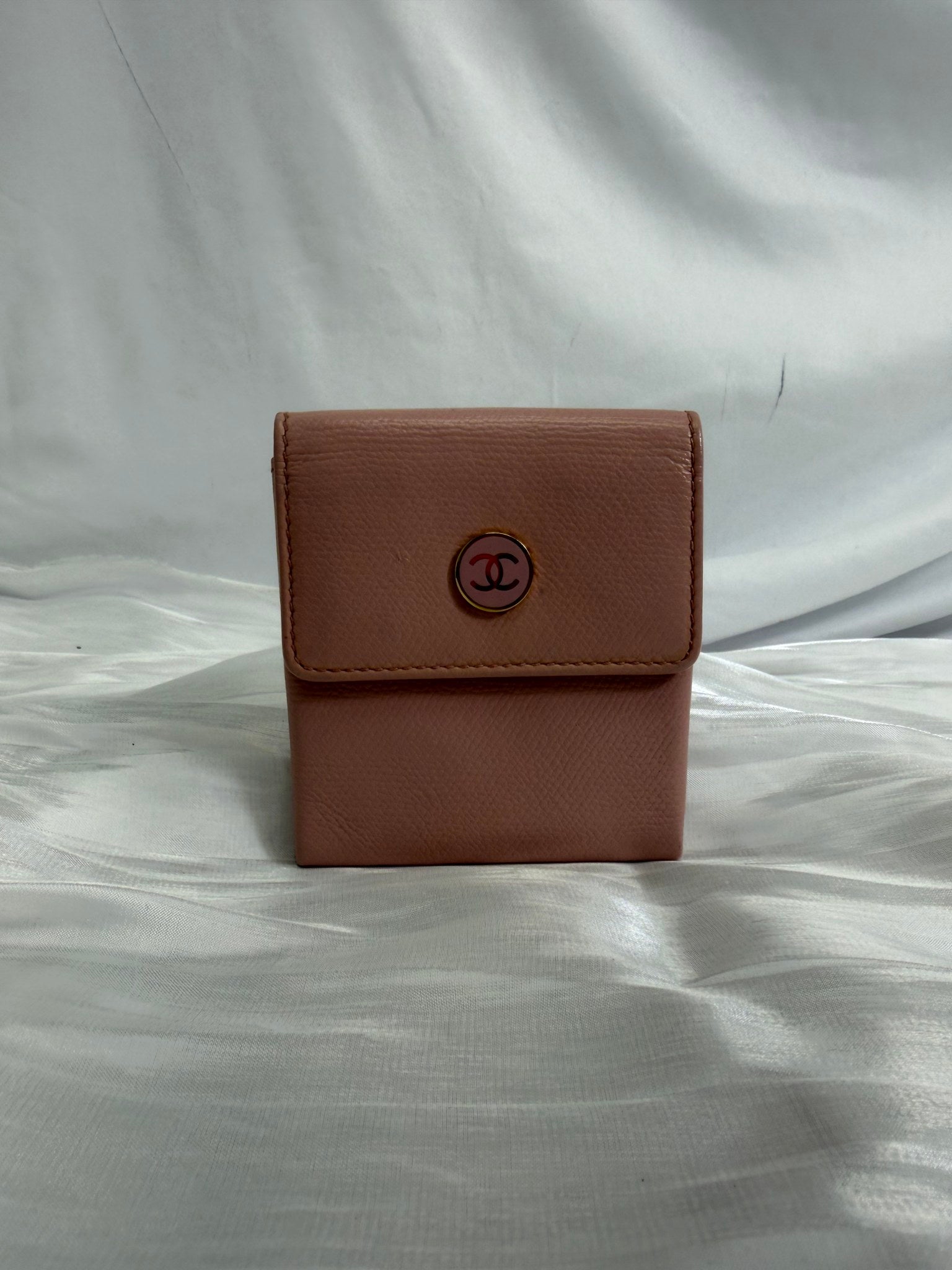 Chanel Pink Calfskin Coin Case