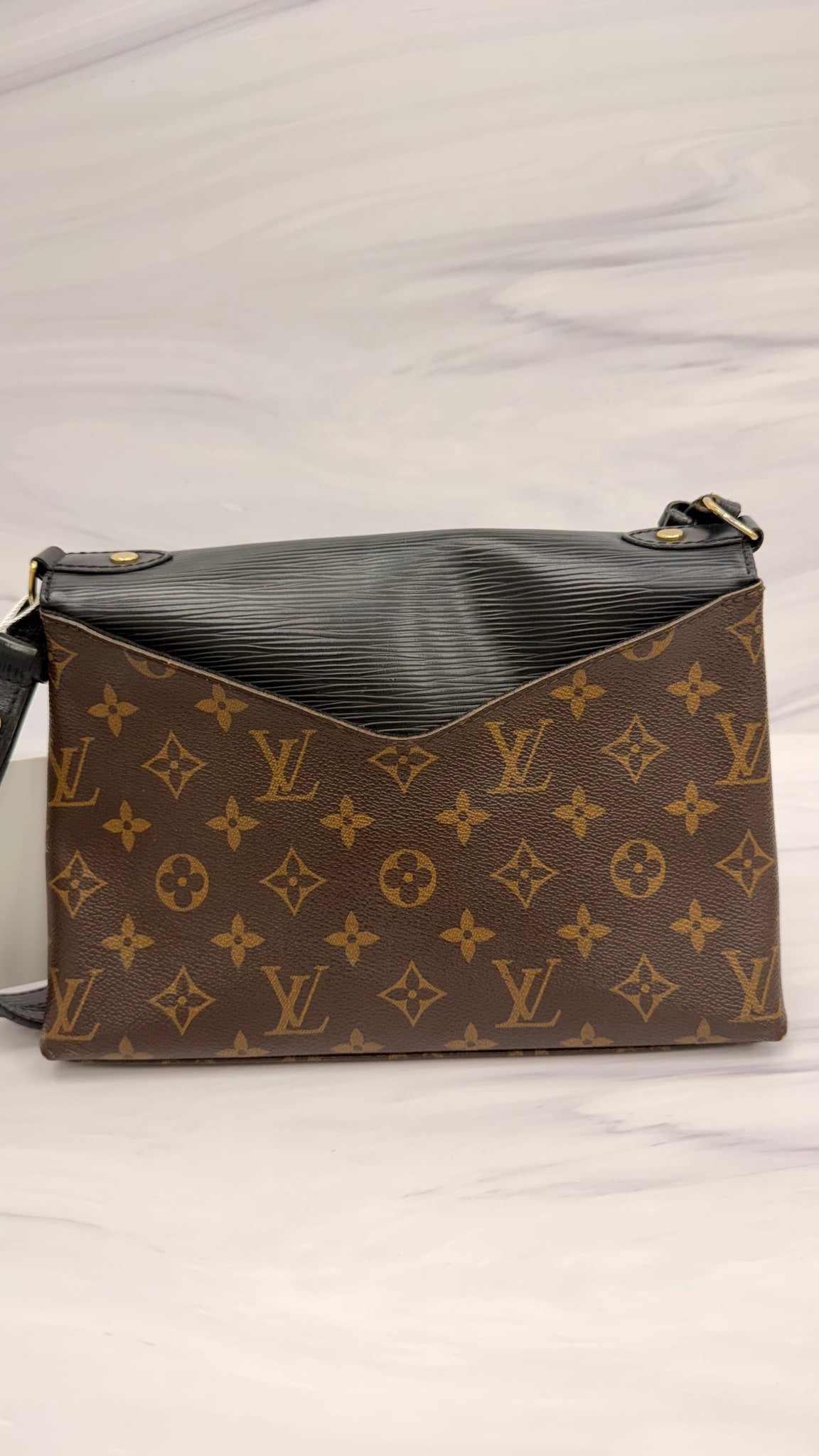 Louis Vuitton Monogram Black Epi Leather Saint Michel Shoulder Bag