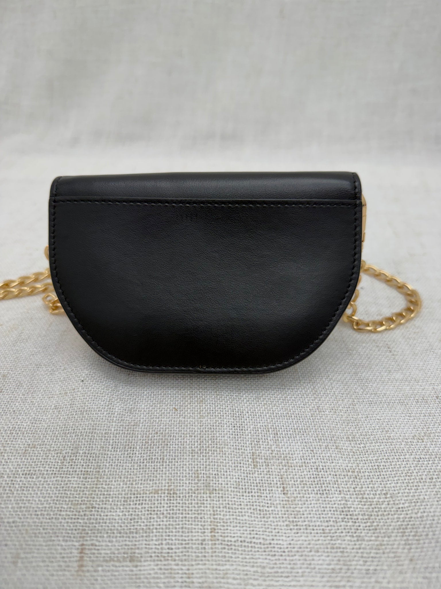 Burberry Black Leather Card on a Chain