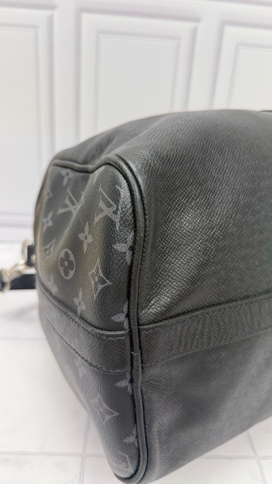 Louis Vuitton Black Monogram Eclipse Keepall 50 Bandoulier