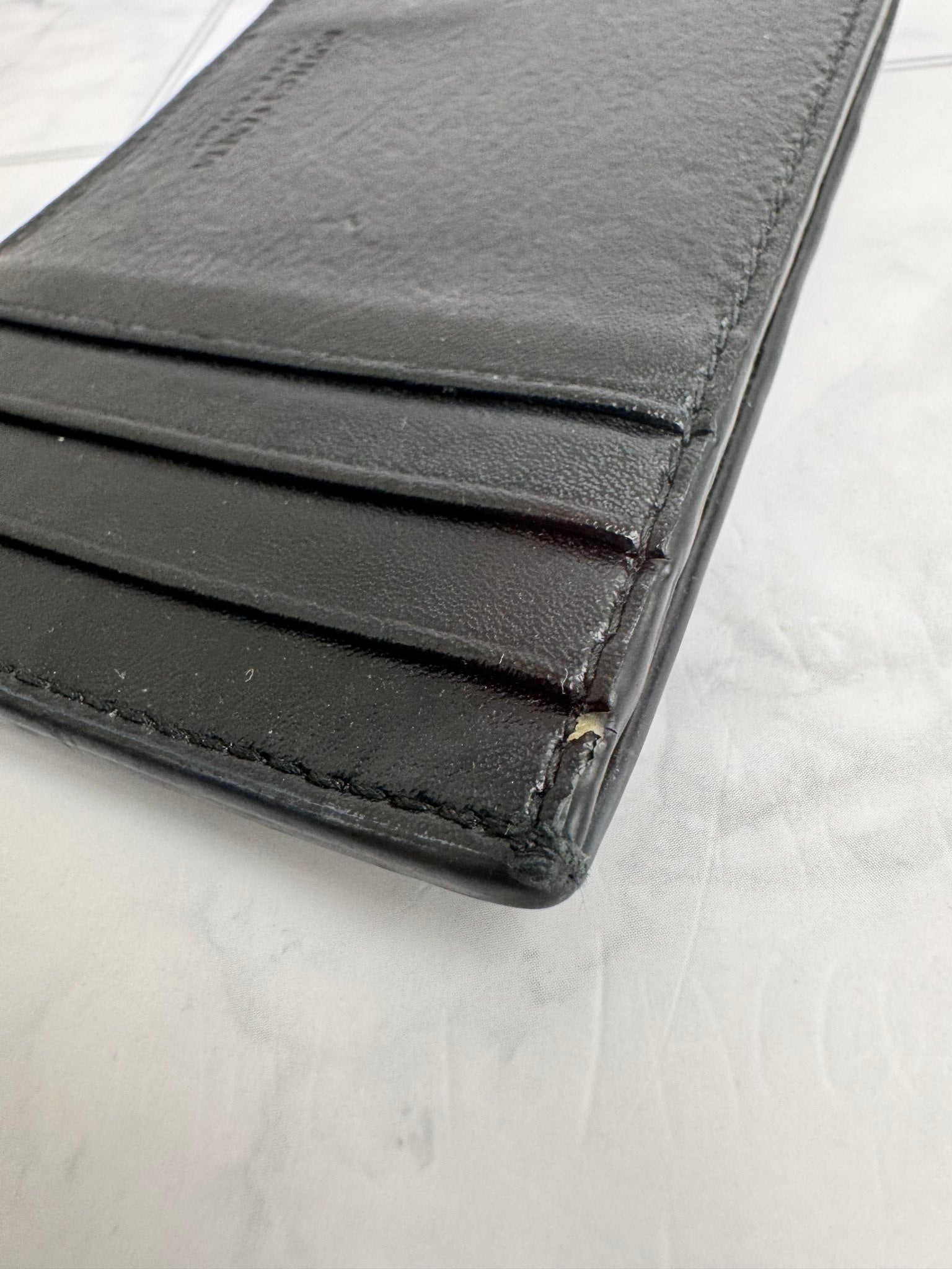 Bottega Veneta Black Cassette Card Case