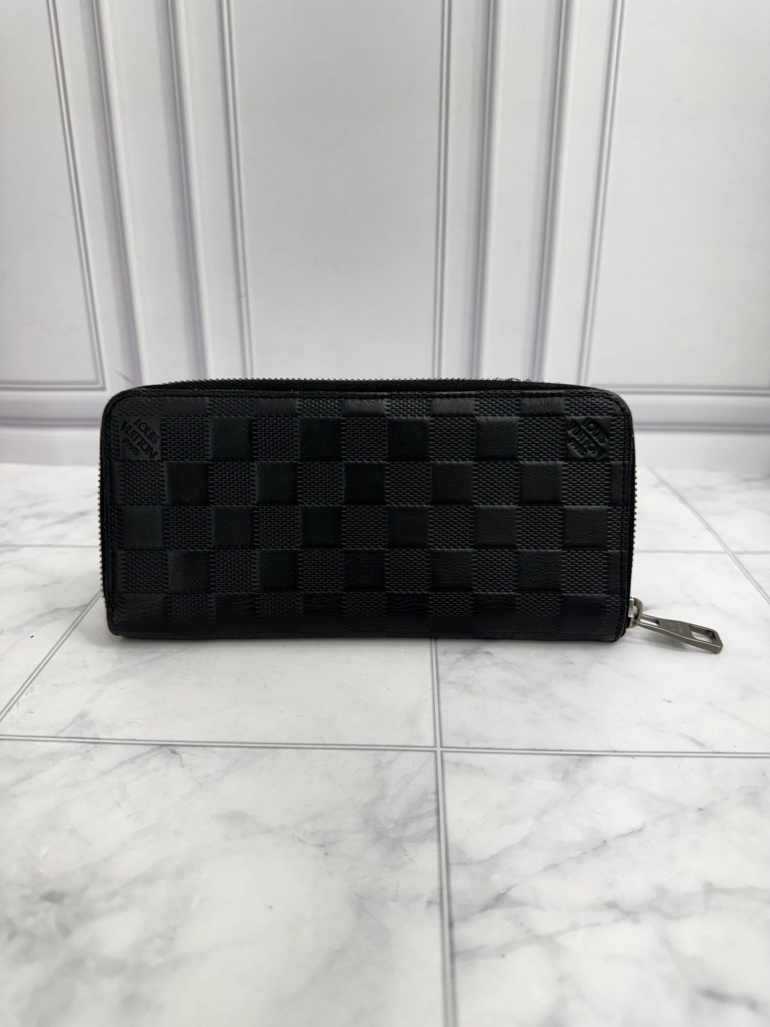 Louis Vuitton Black Damier Infini Zippy Wallet