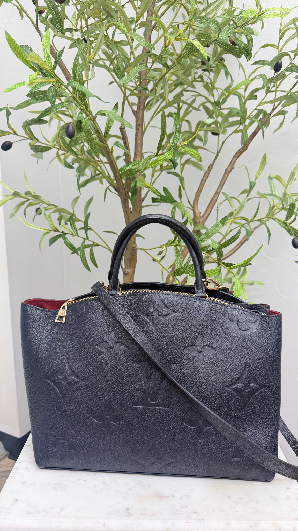 Louis Vuitton Black Monogram Empreinte Leather Grand Palais 2Way Bag
