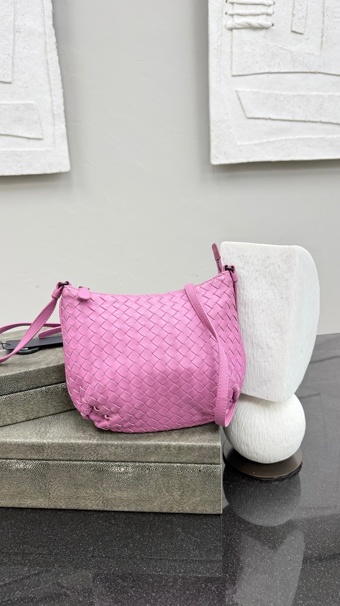 Bottega Veneta Purple Intrecciato Nappa Leather Crossbody Bag