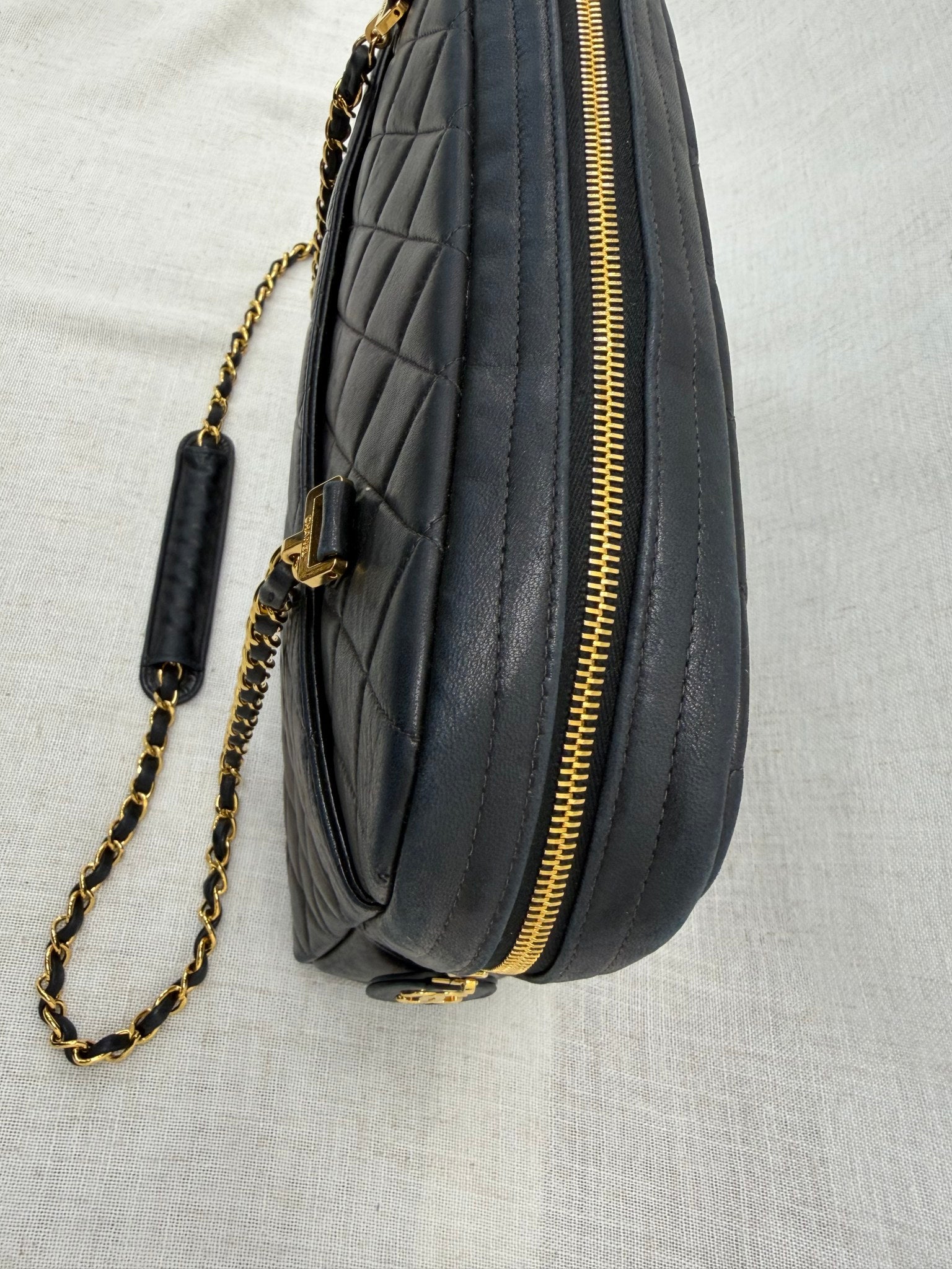 Chanel Black Quilted Lambskin Dome Chain Shoulder Bag