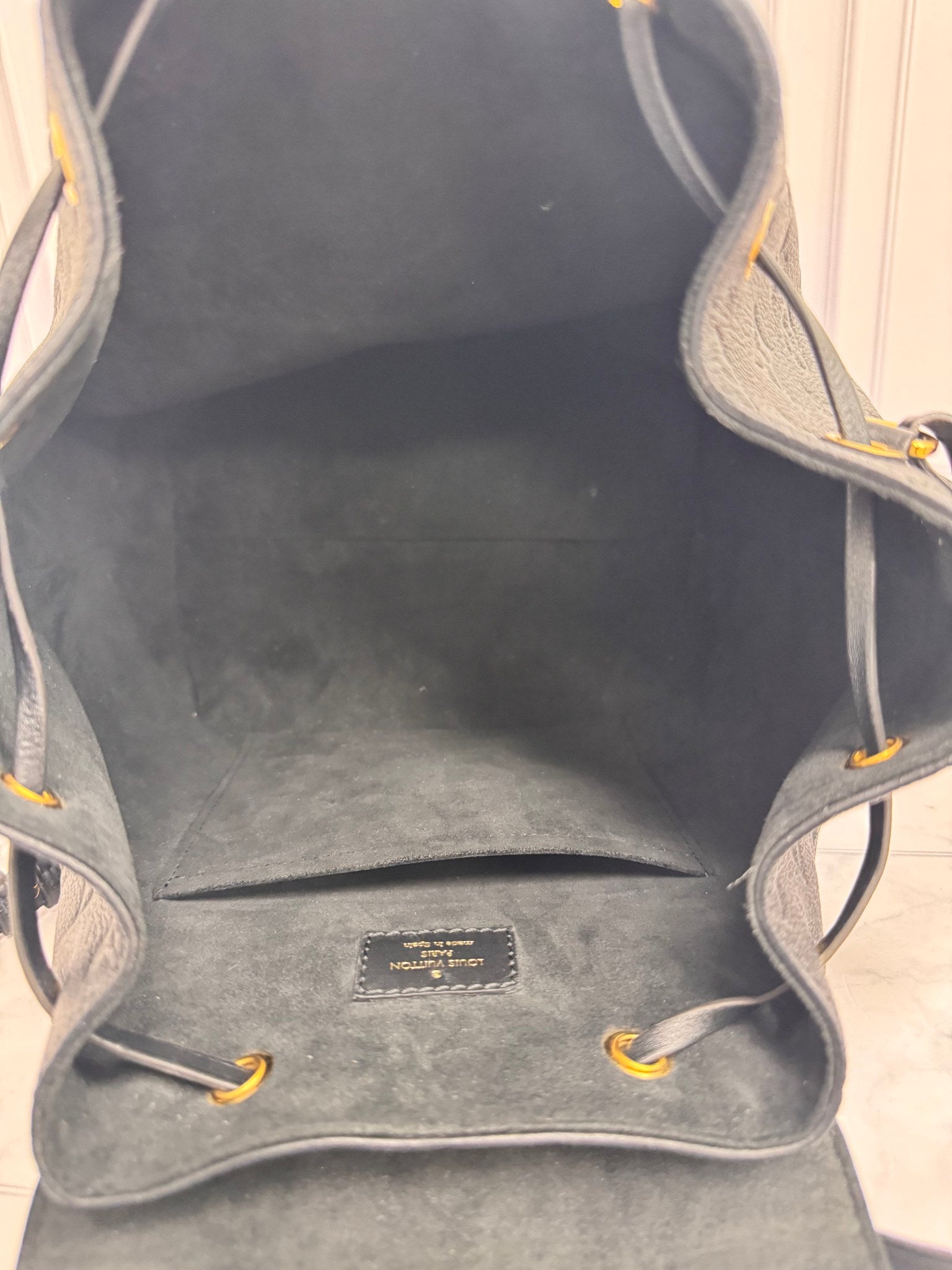 Louis Vuitton Black Monogram Empreinte Montsouris Backpack PM