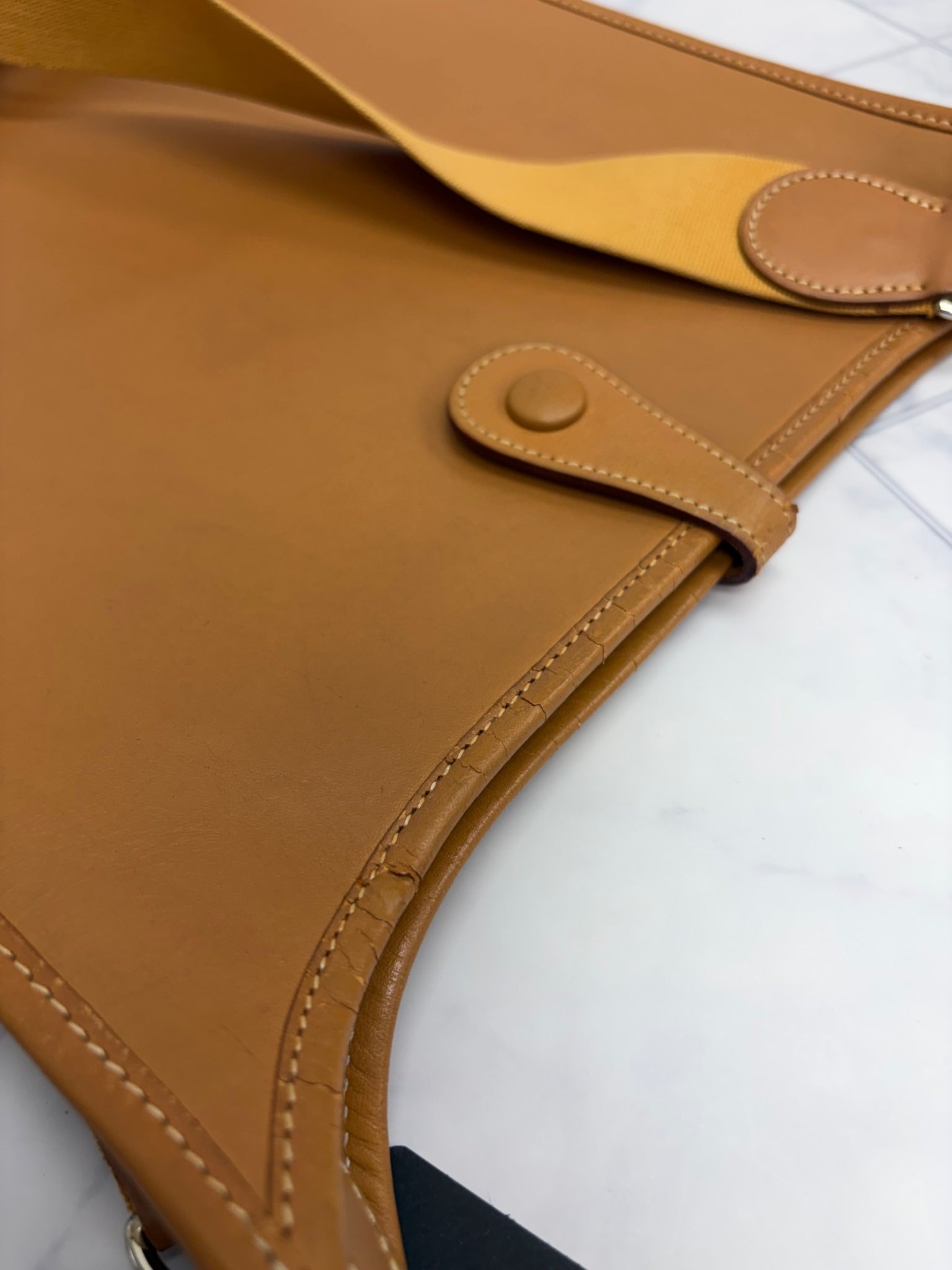 Hermes Brown Leather Evelyne PM Shoulder Bag