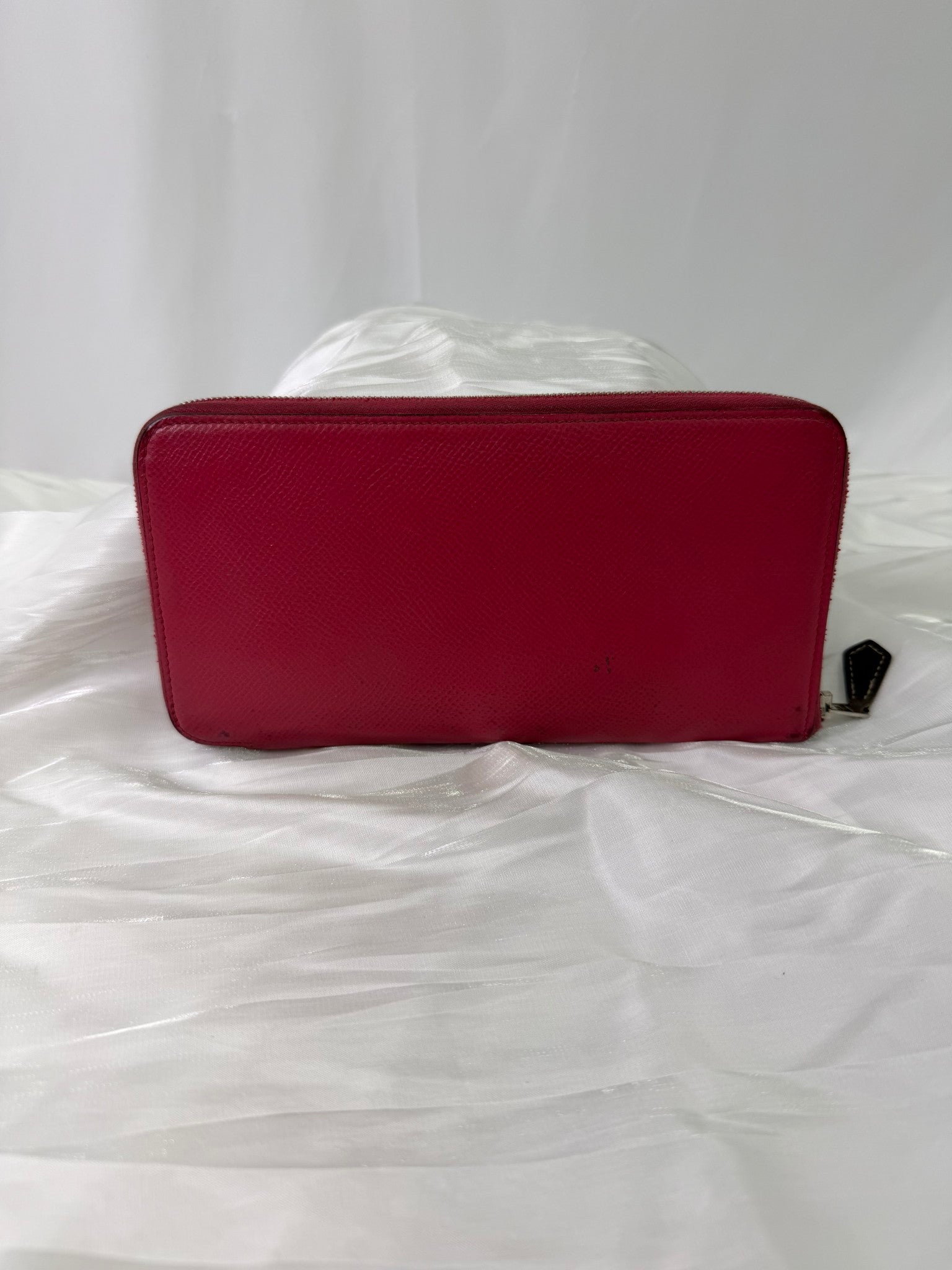 Hermes Pink Leather Silk’in Long Zippy Wallet
