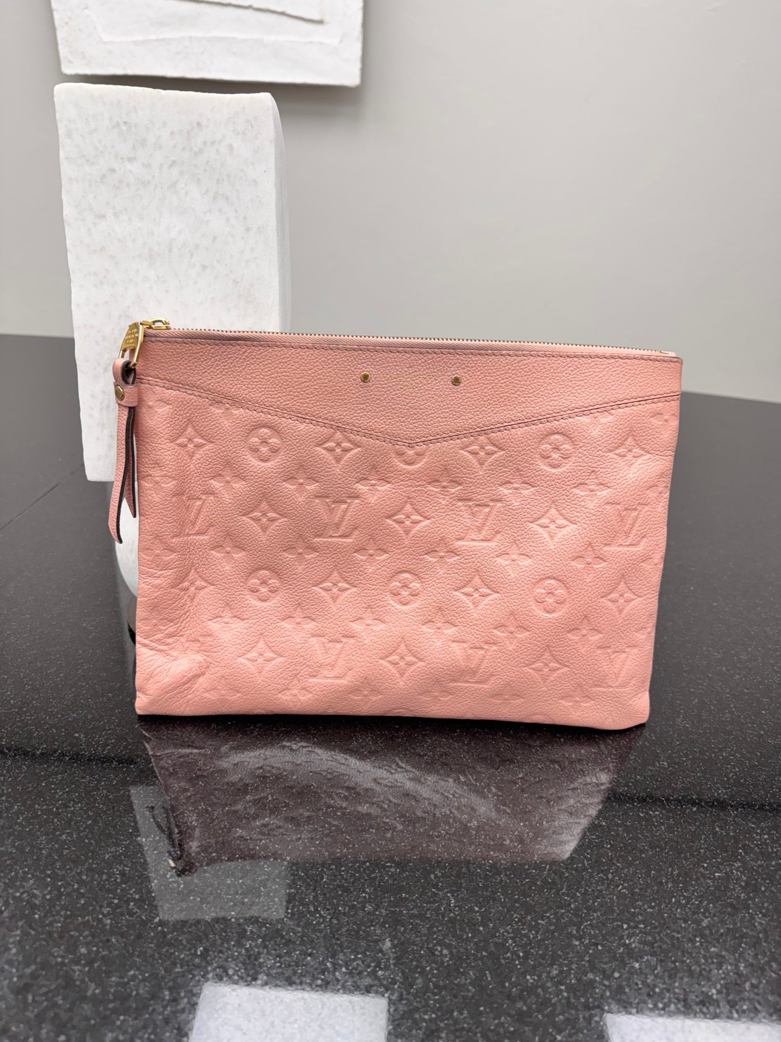 Louis Vuitton Pink Monogram Empreinte Daily Pouch