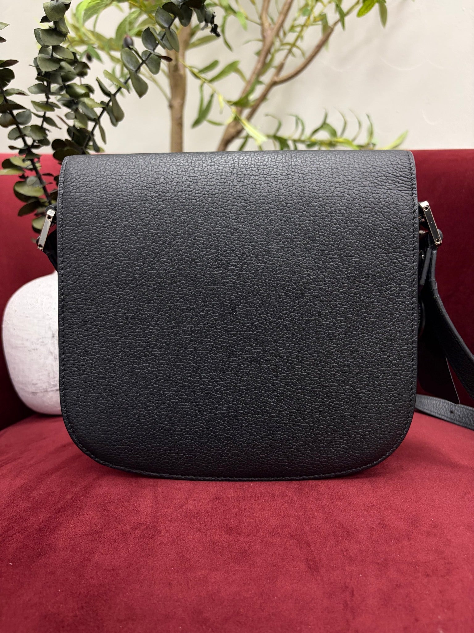 MCM Black Leather Patrica Crossbody Bag