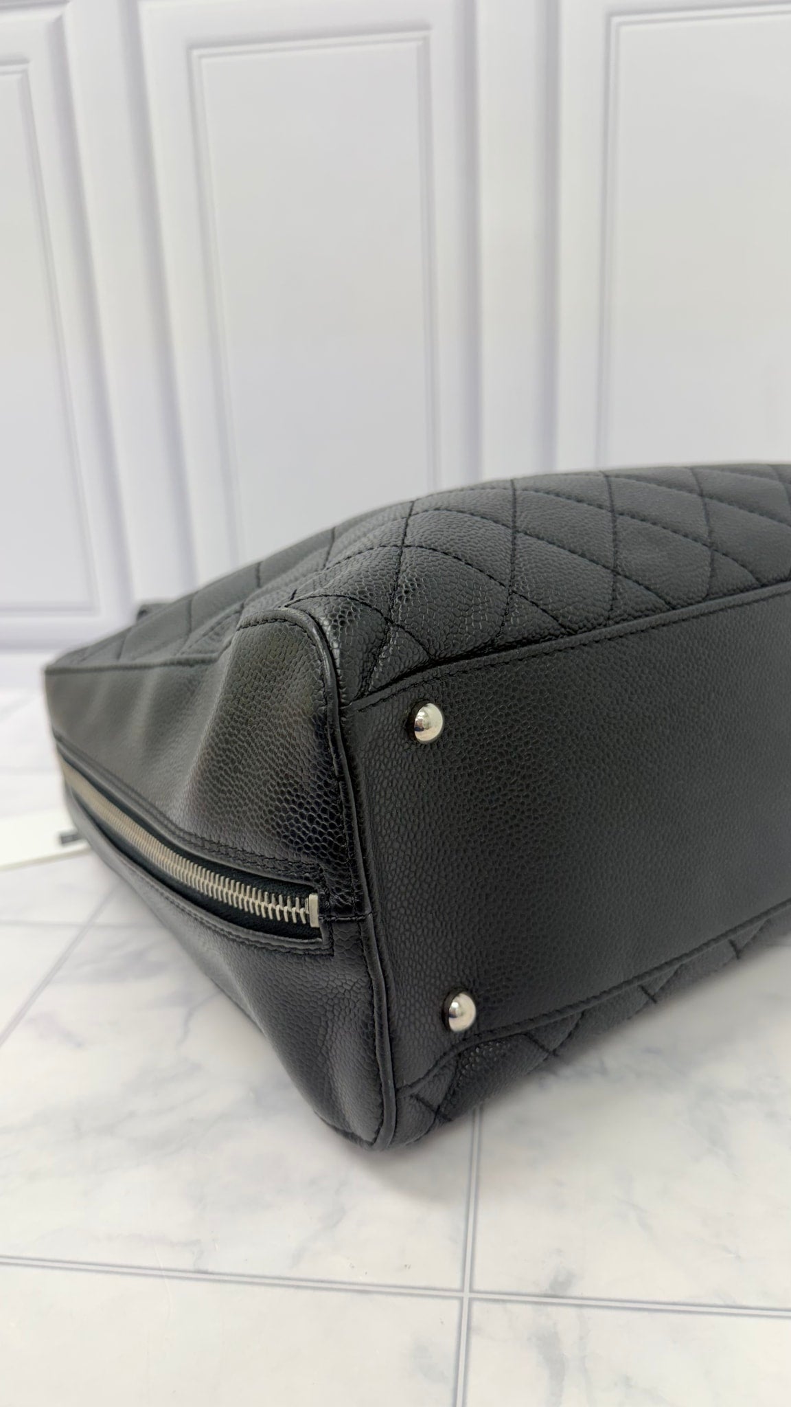 Chanel Black Caviar Leather Shoulder Bag