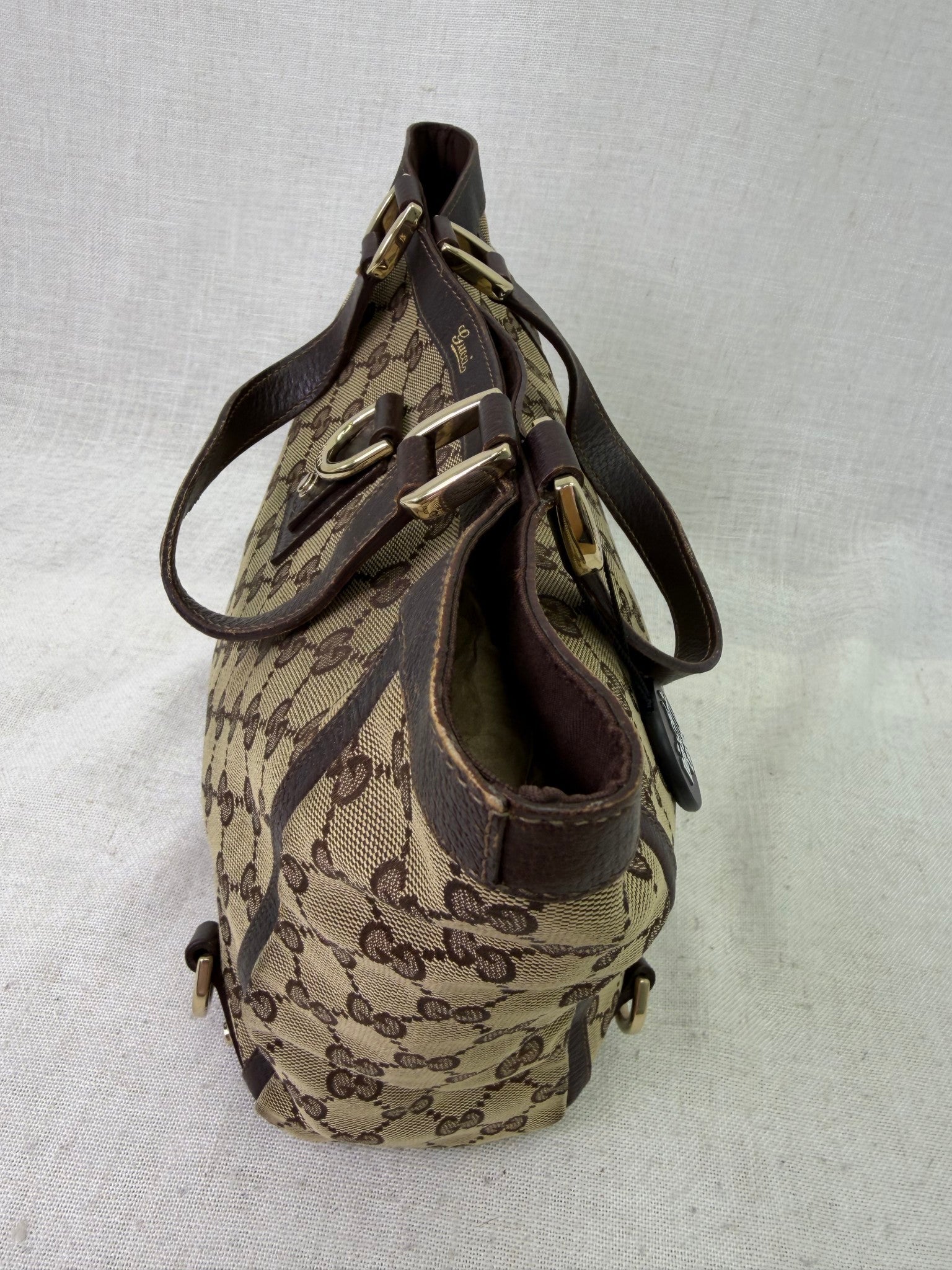 Gucci Brown GG Canvas Abbey Tote Bag