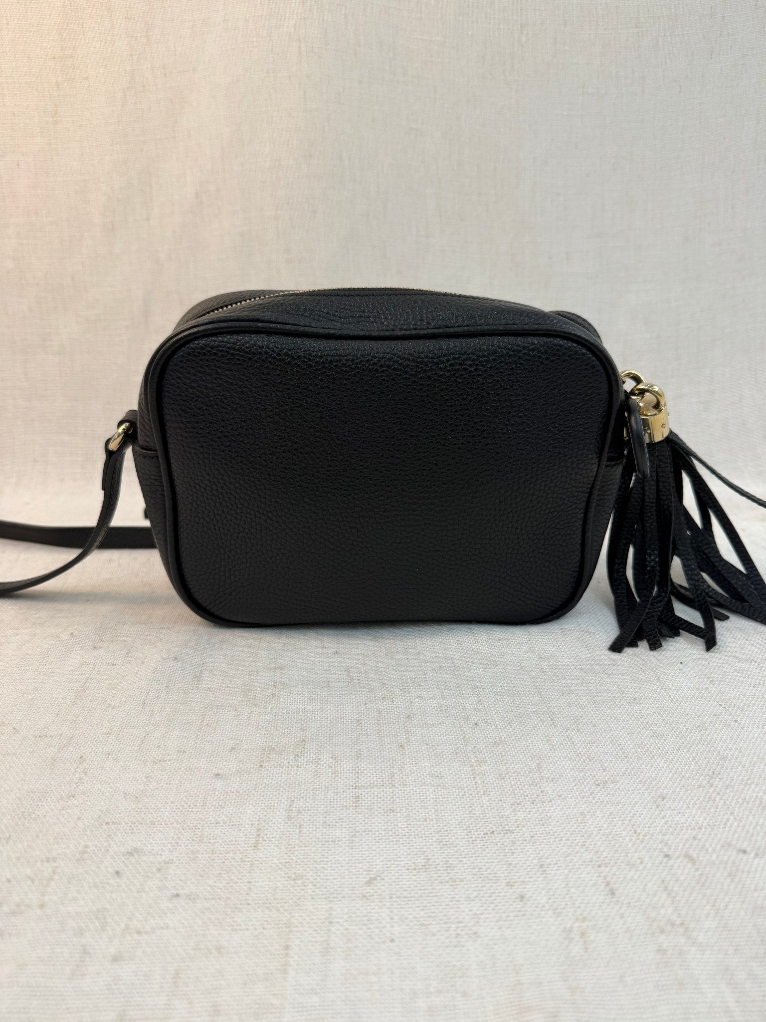 Gucci Black Leather Soho Disco Crossbody Bag