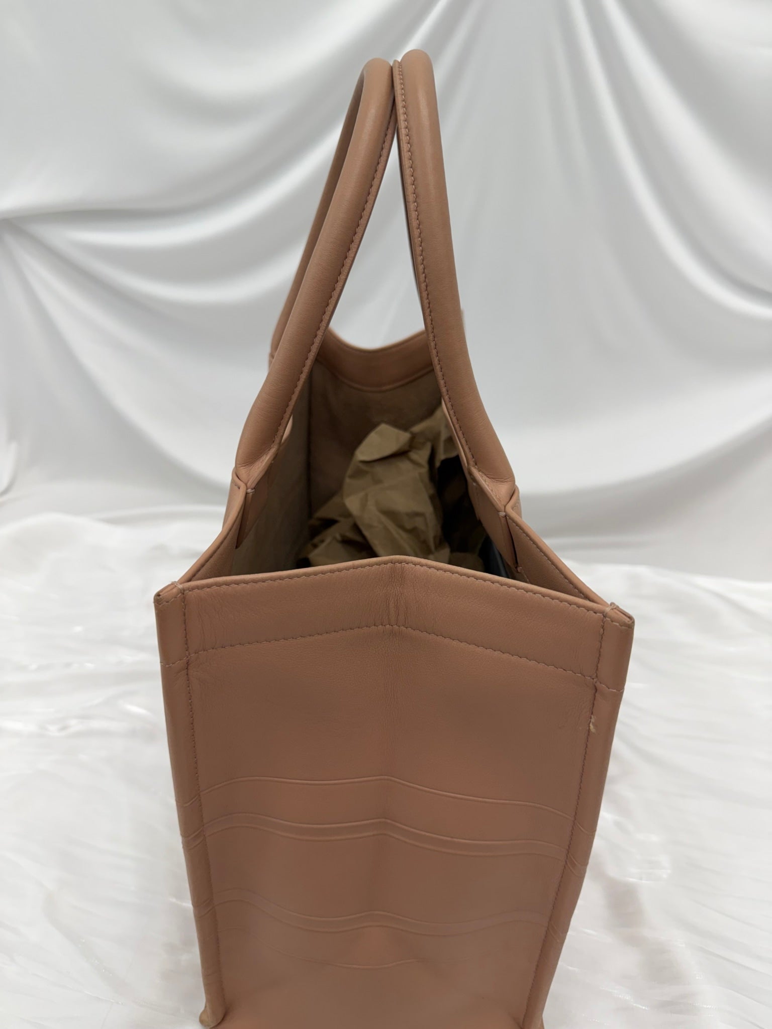 Christian Dior Nude Leather Medium Book Tote