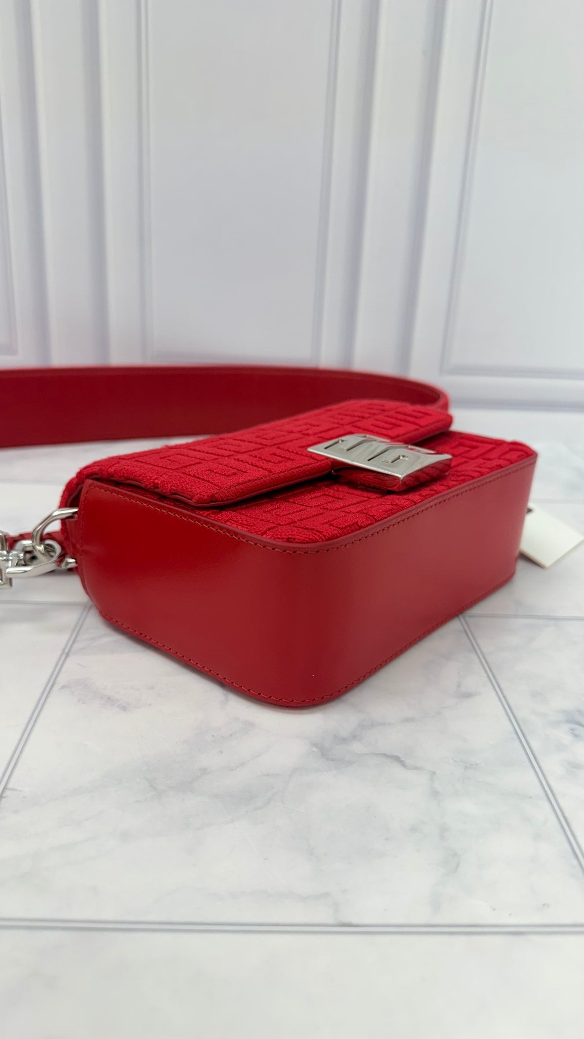 BRAND NEW - Givenchy Red Canvas 2Way Crossbody Bag