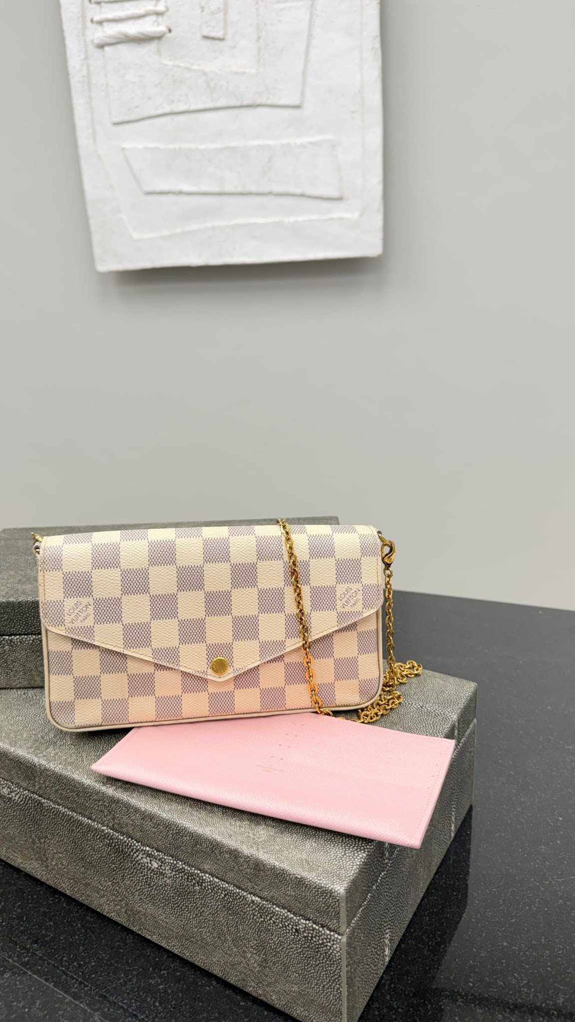 Louis Vuitton Damier Azur Pochette Felicie Crossbody Bag