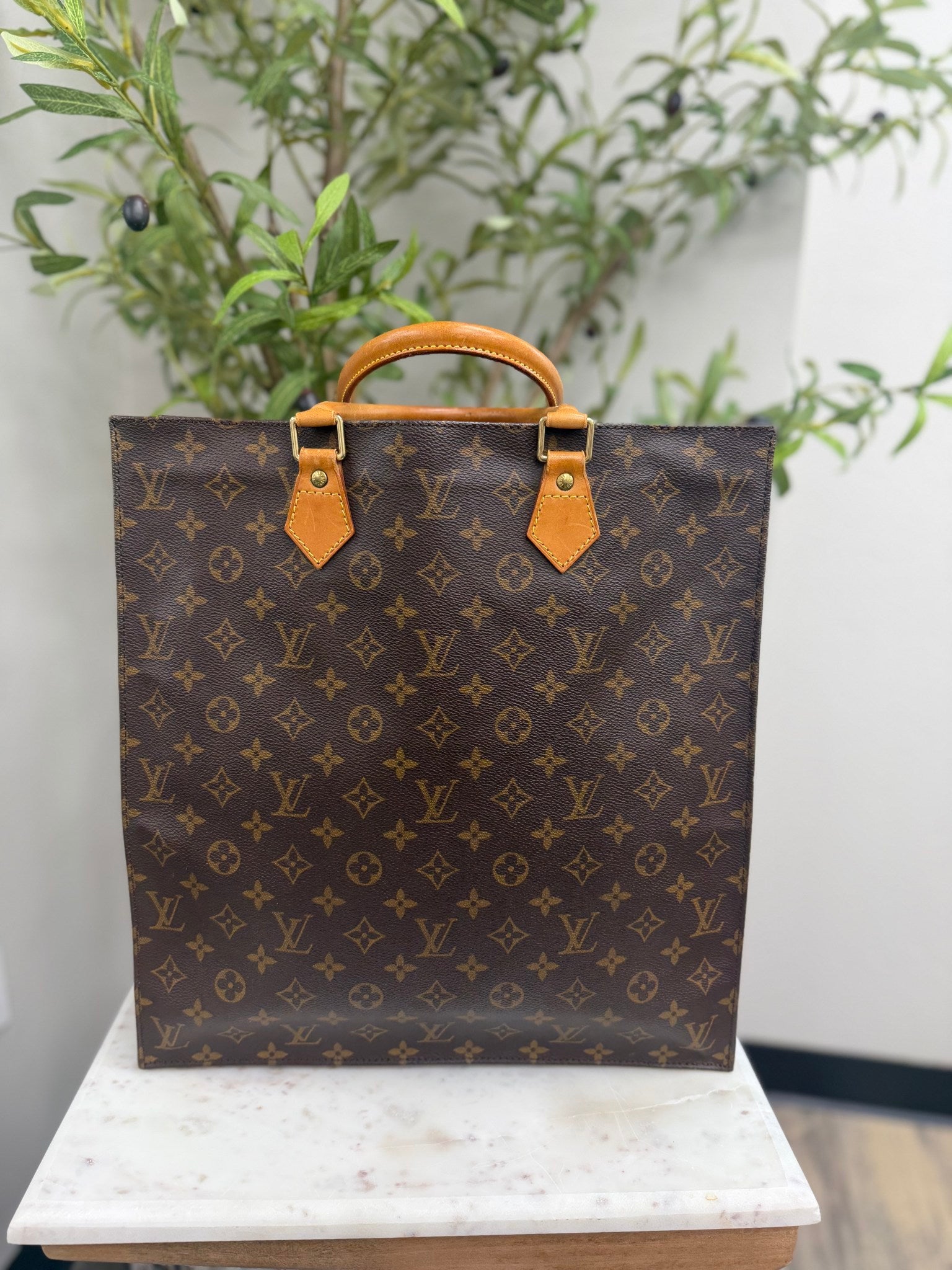 Louis Vuitton Monogram Sac Plat GM Bag