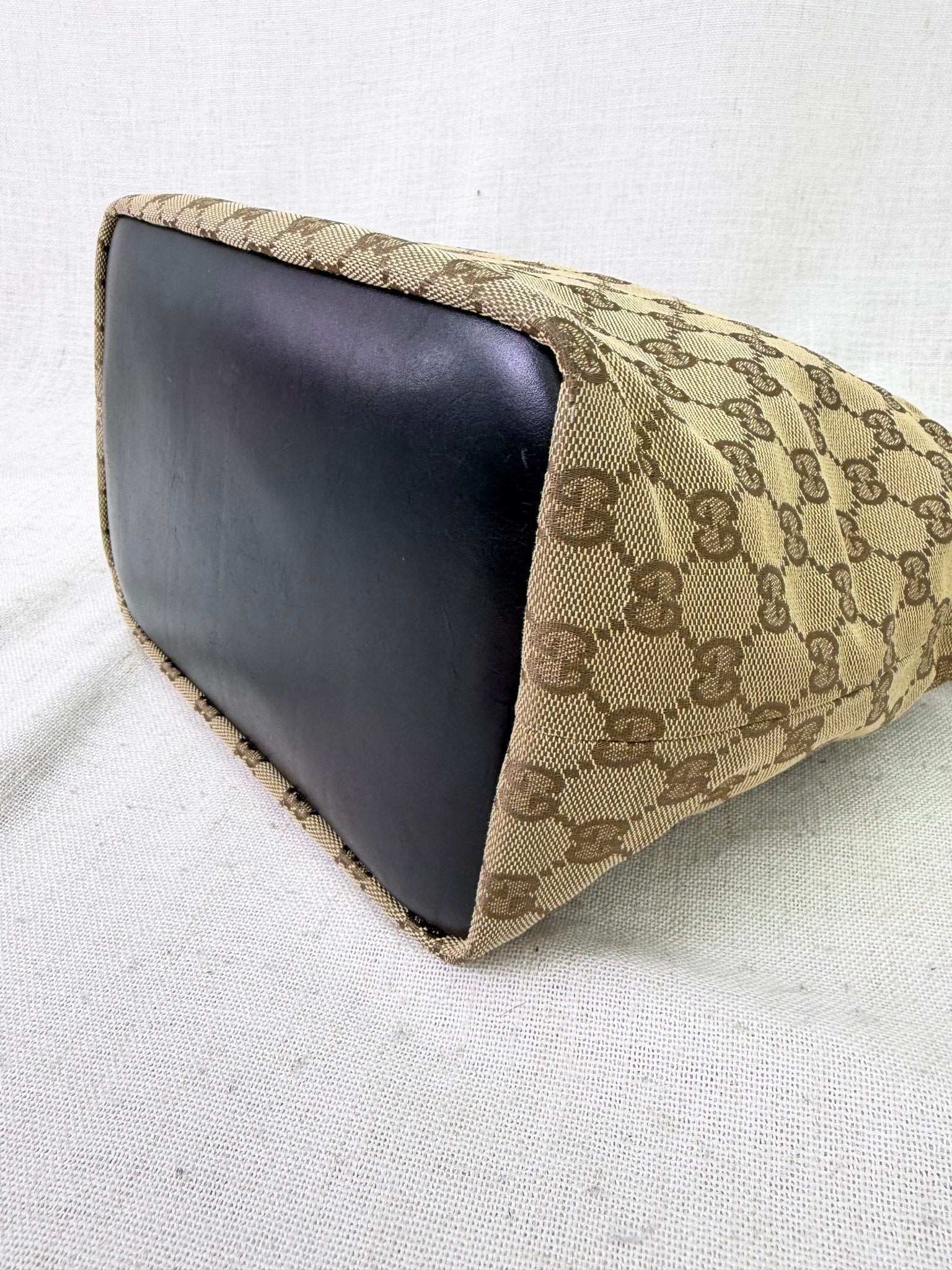 Gucci Brown GG Canvas Bamboo Shoulder Bag