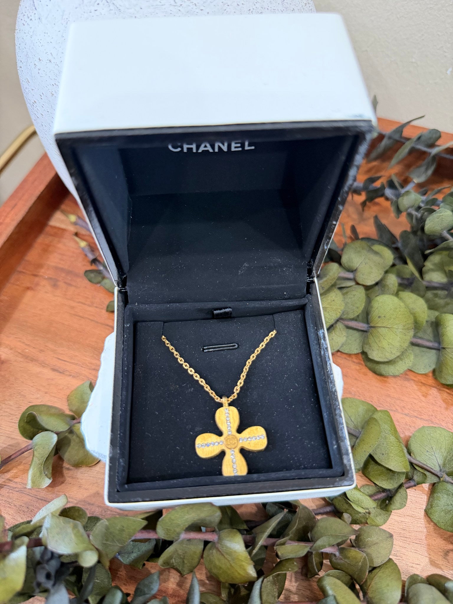Chanel Clover Gold Necklace