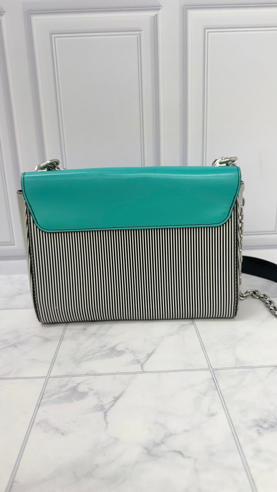 Louis Vuitton Blue Multicolor Epi Leather Twist Chain Handbag