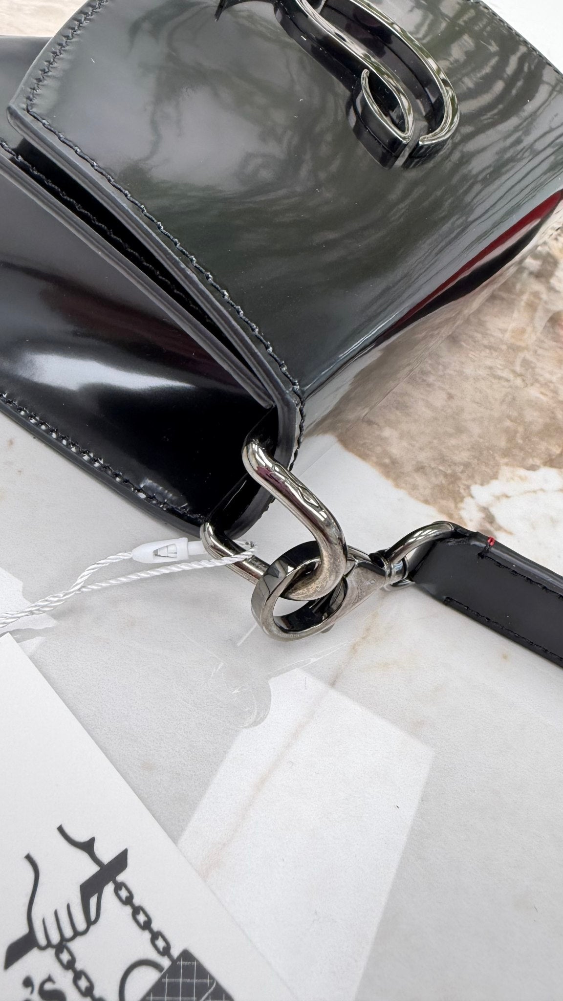 Christian Louboutin Black Patent Leather Loubi54 Crossbody Clutch