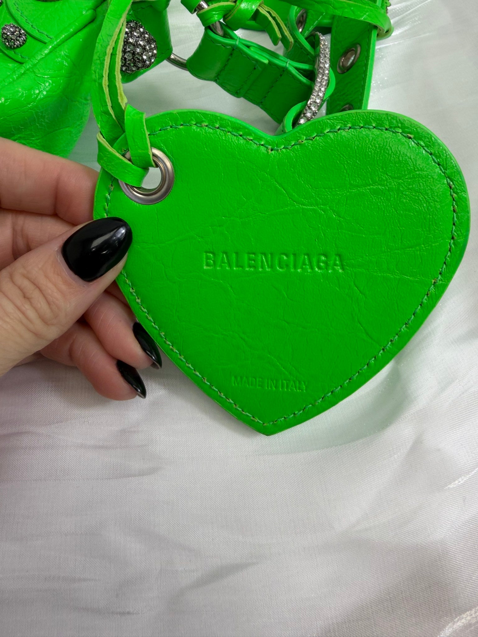 LIKE NEW Balenciaga Green Le Cagole Shoulder Bag