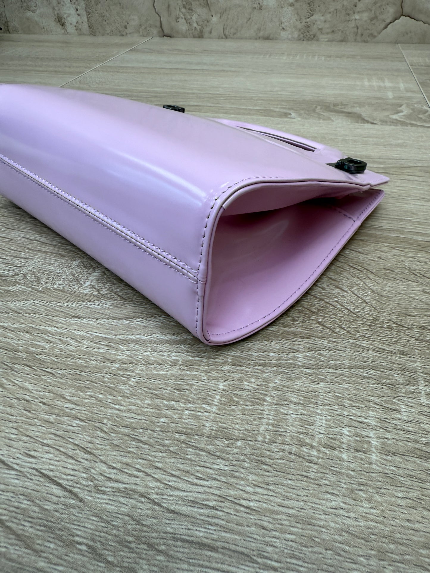 BRAND NEW- Salvatore Ferragamo Pink Leather Wanda Mini Top Handle Bag