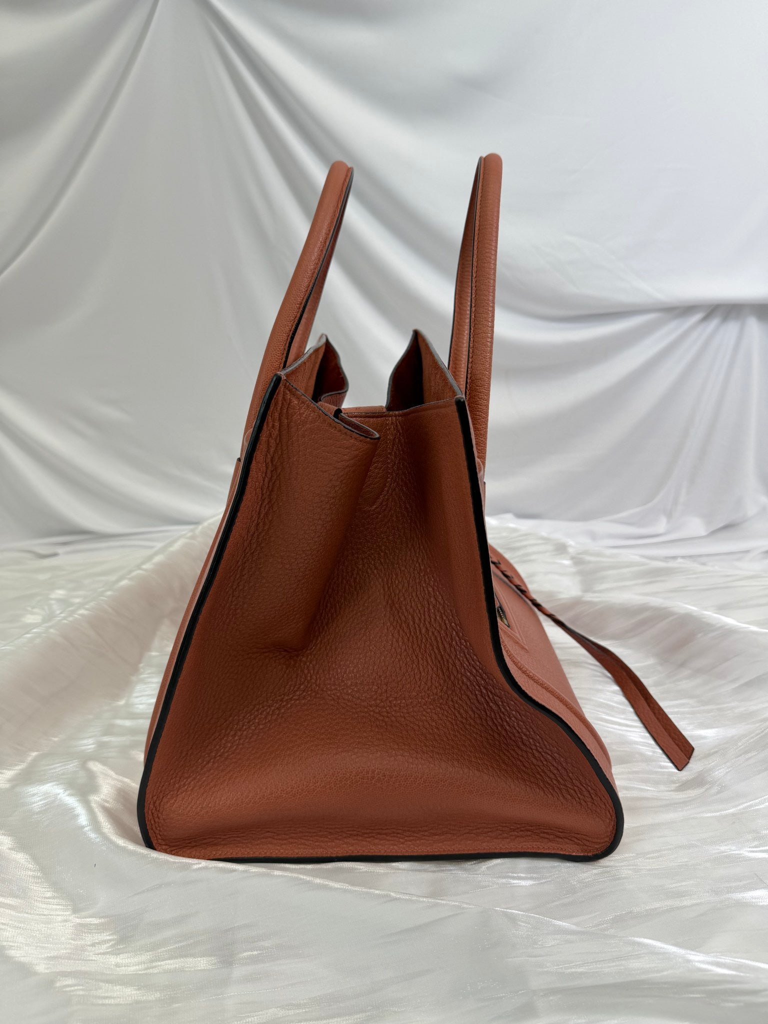 Celine Terracotta Pink Leather Medium Phantom Luggage Tote