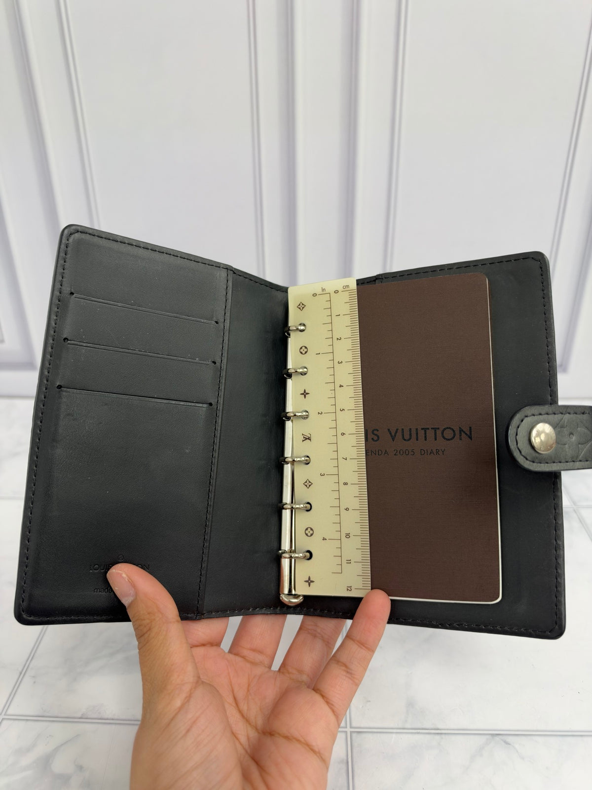 Louis Vuitton Grey Monogram Mat Agenda Cover PM
