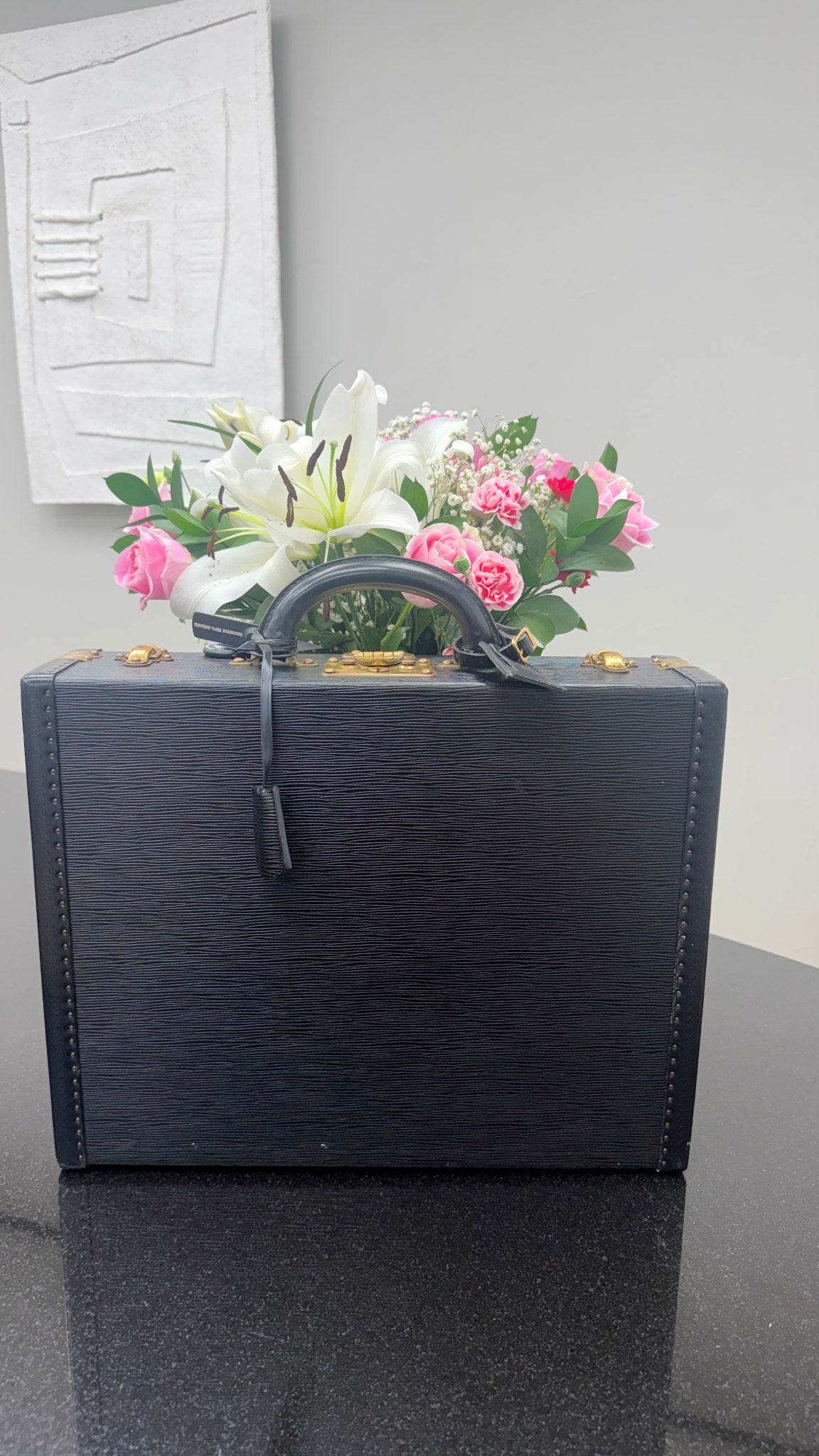 Louis Vuitton Black Epi Leather President Briefcase
