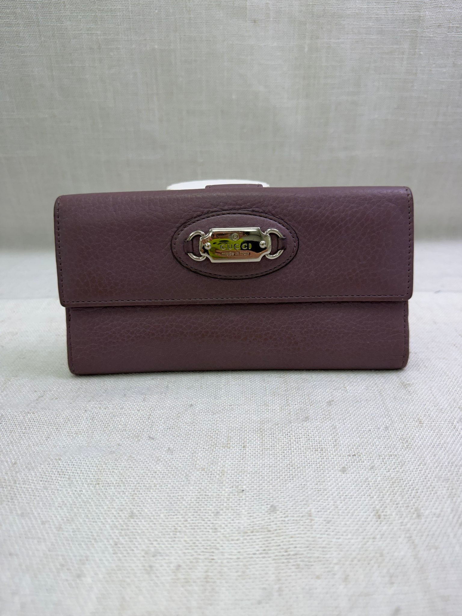 Gucci Purple Leather Long Wallet
