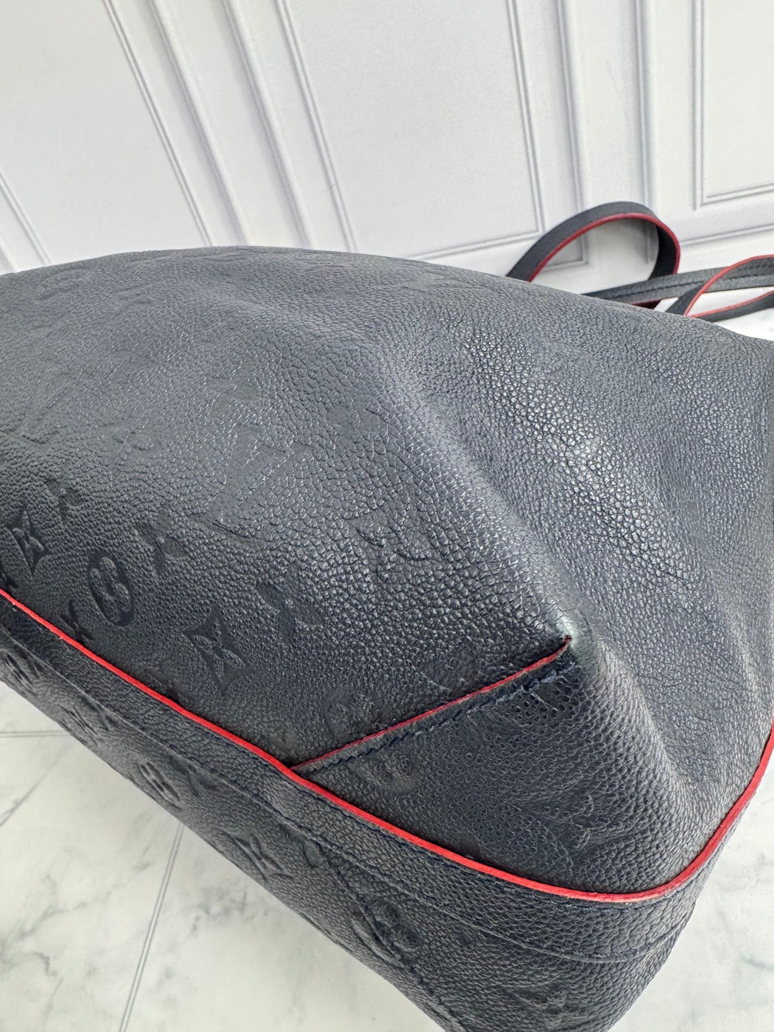 Louis Vuitton Navy Blue Monogram Empreinte Boetie NM
