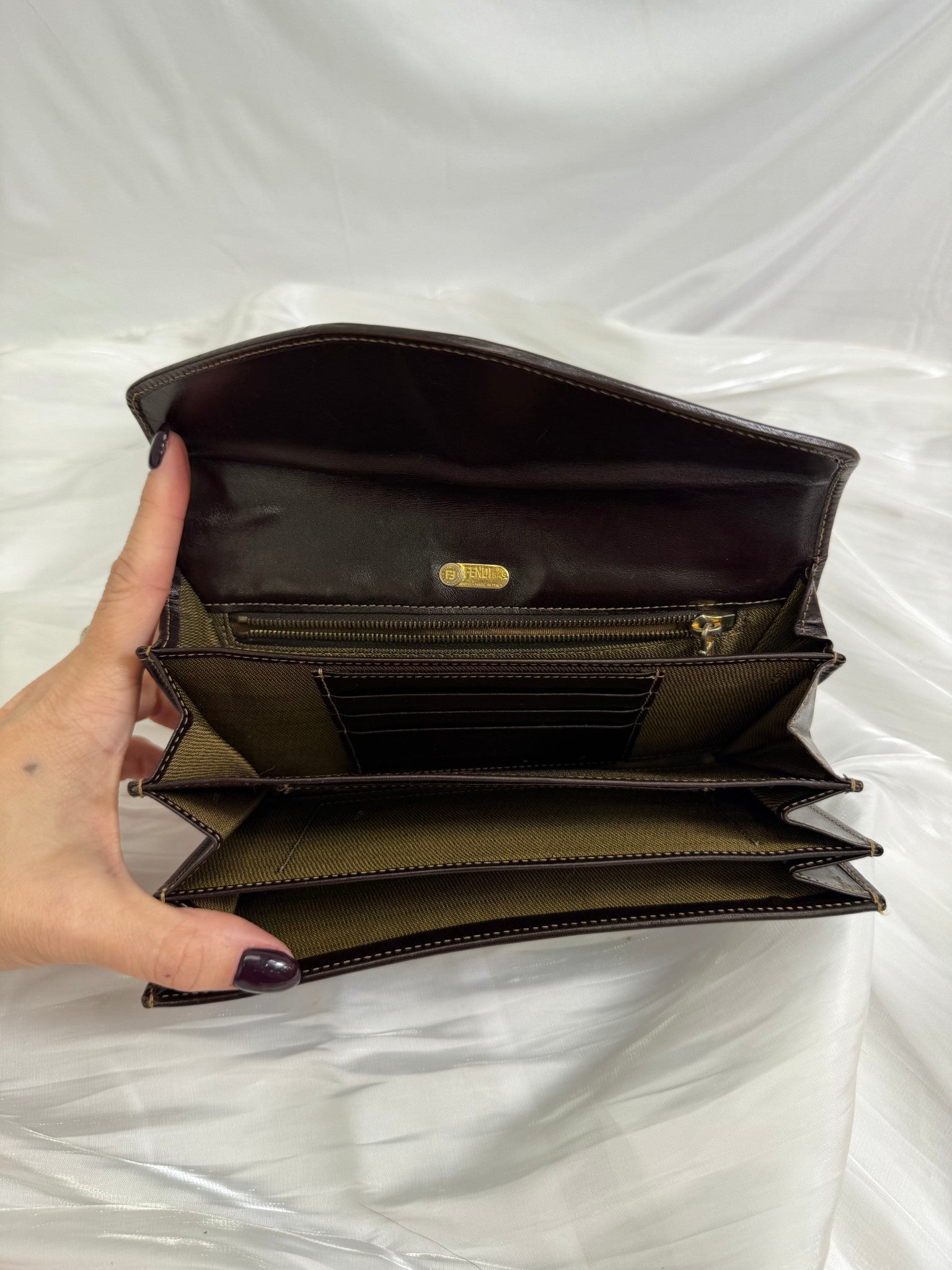 Fendi Brown Zucca Canvas Continental Wallet