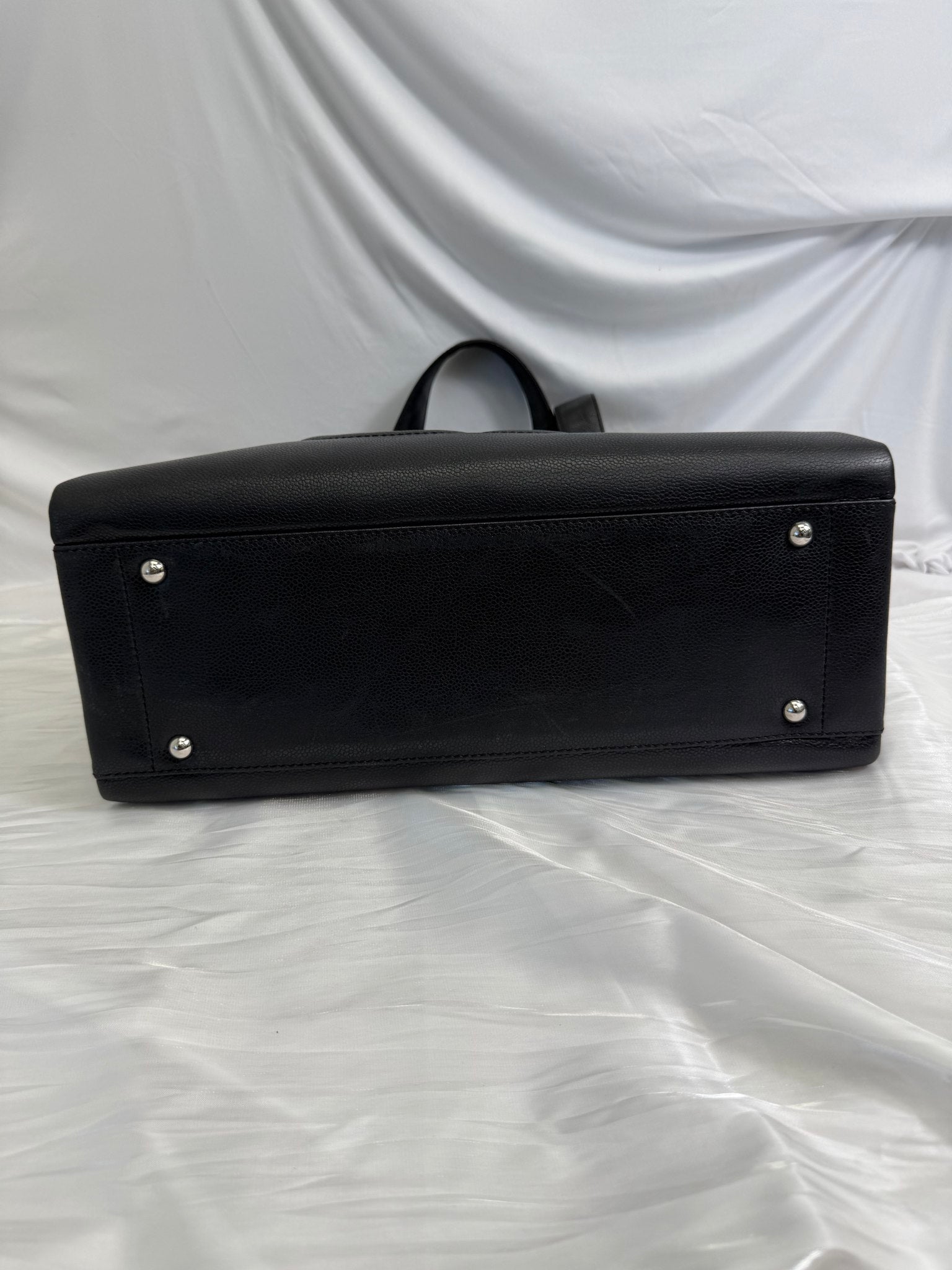 Chanel Black Caviar CC Tote Bag