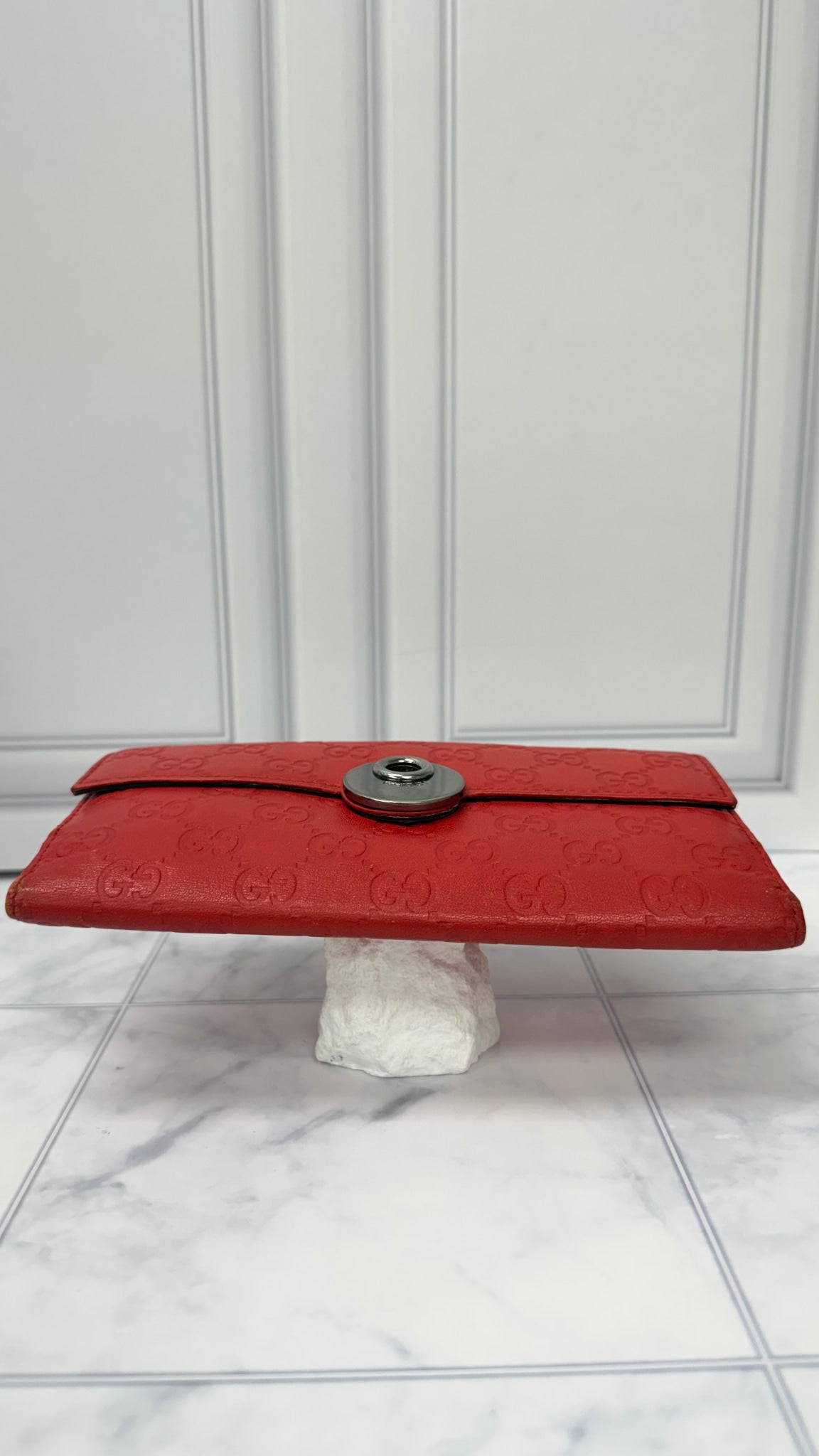 Gucci Red Guccissima Leather Wallet