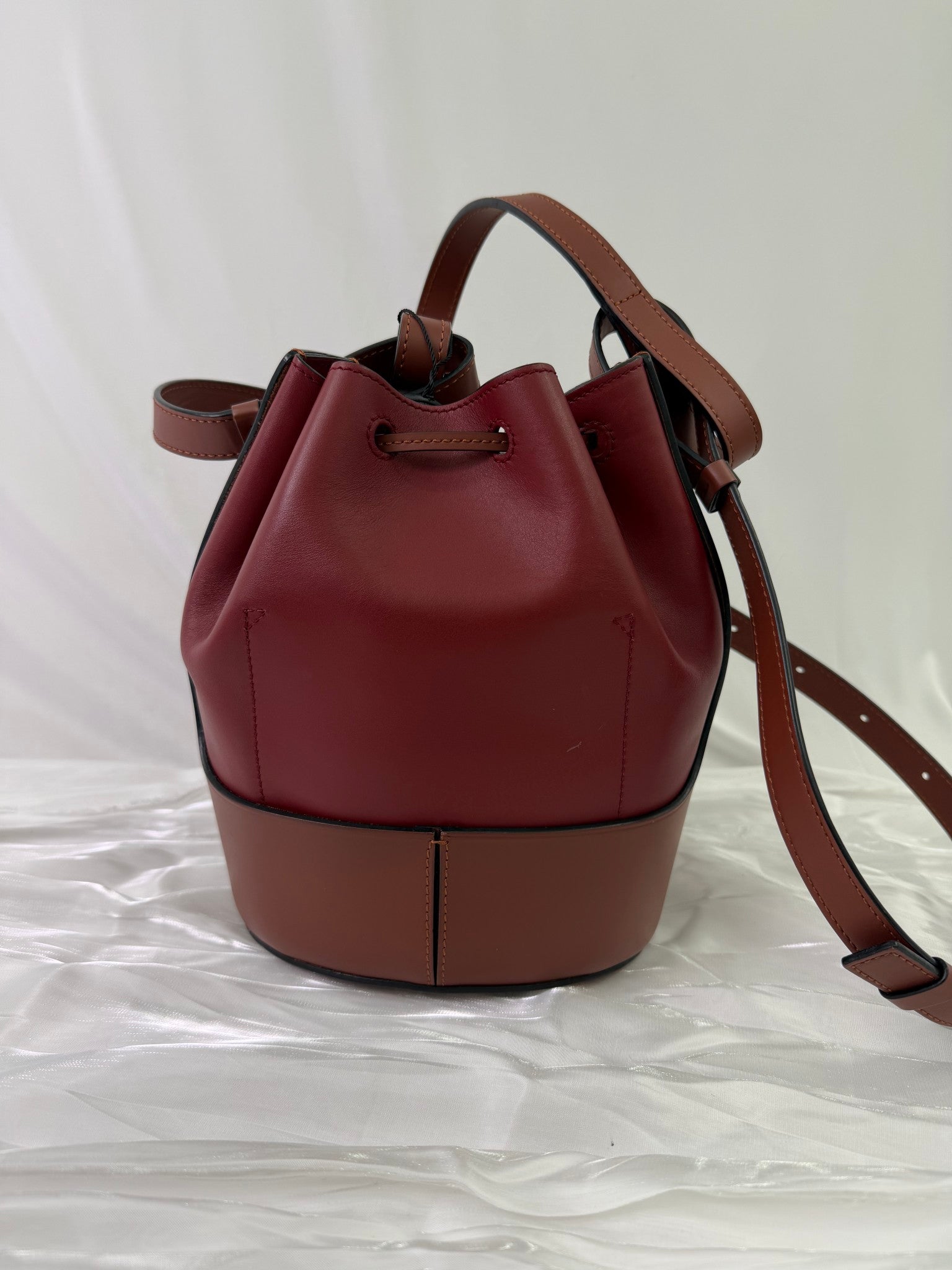 Loewe Red Leather Baloon Bucket Bag