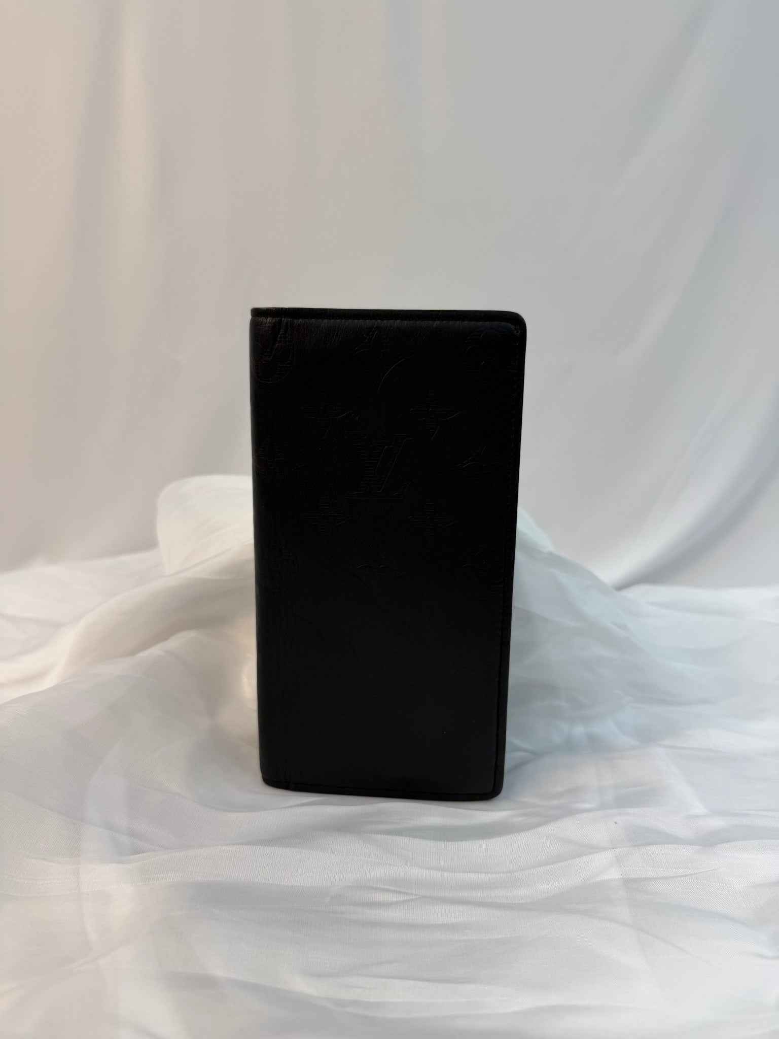 Louis Vuitton Black Leather Monogram Brazza Wallet