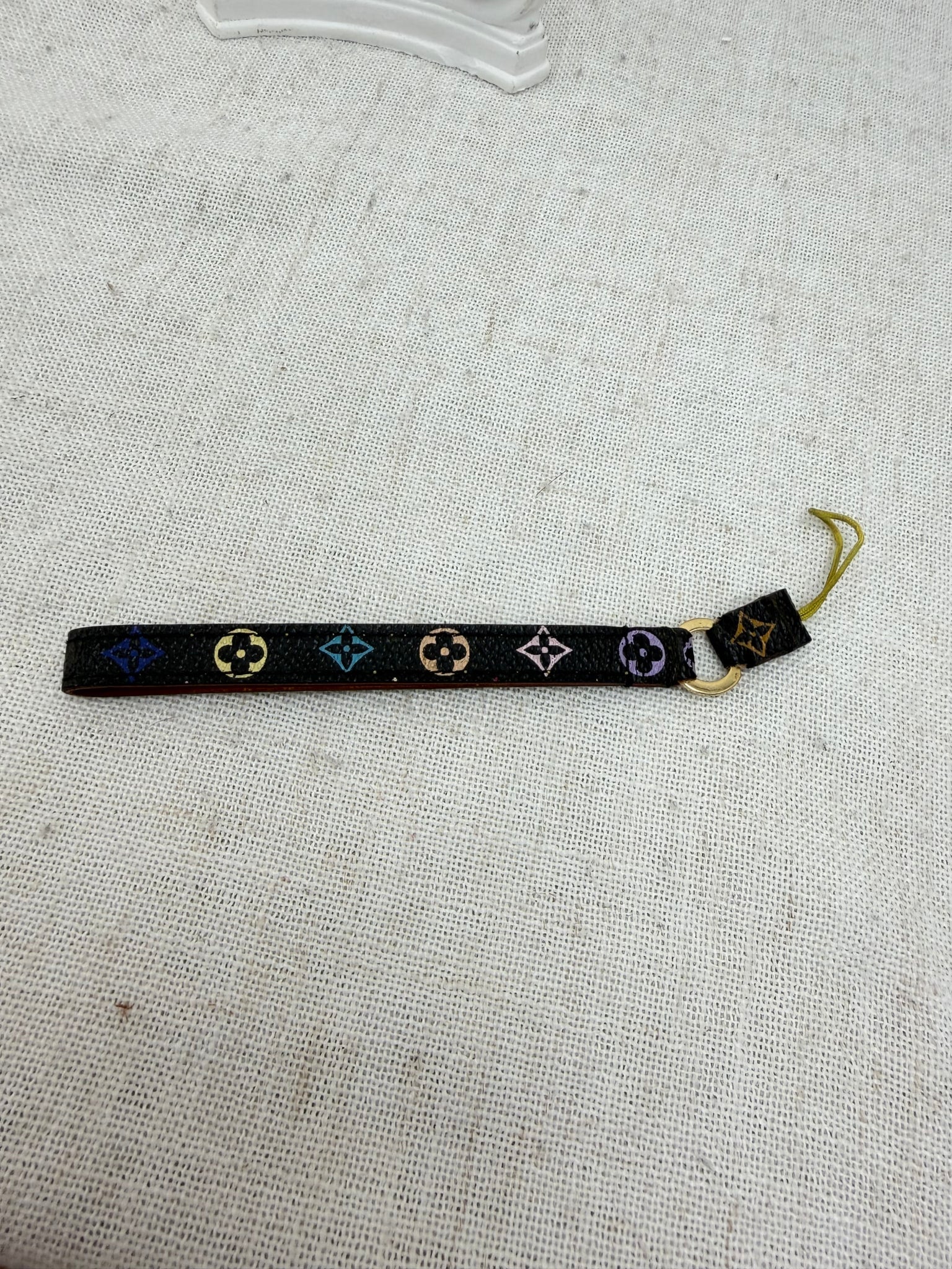 Louis Vuitton Black Multicolor Monogram Phone Strap