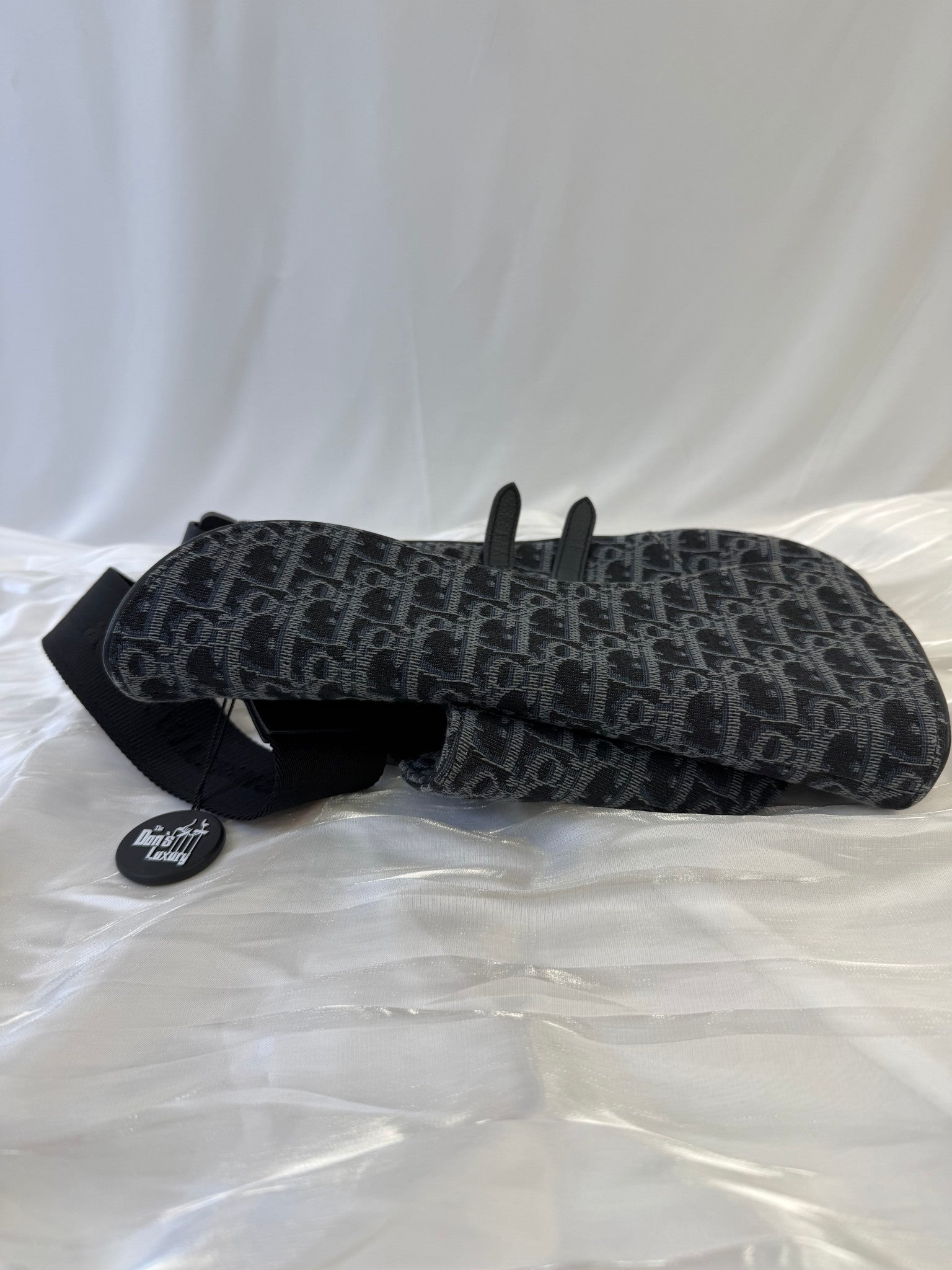 Christian Dior Navy Canvas Saddle Belt Bag