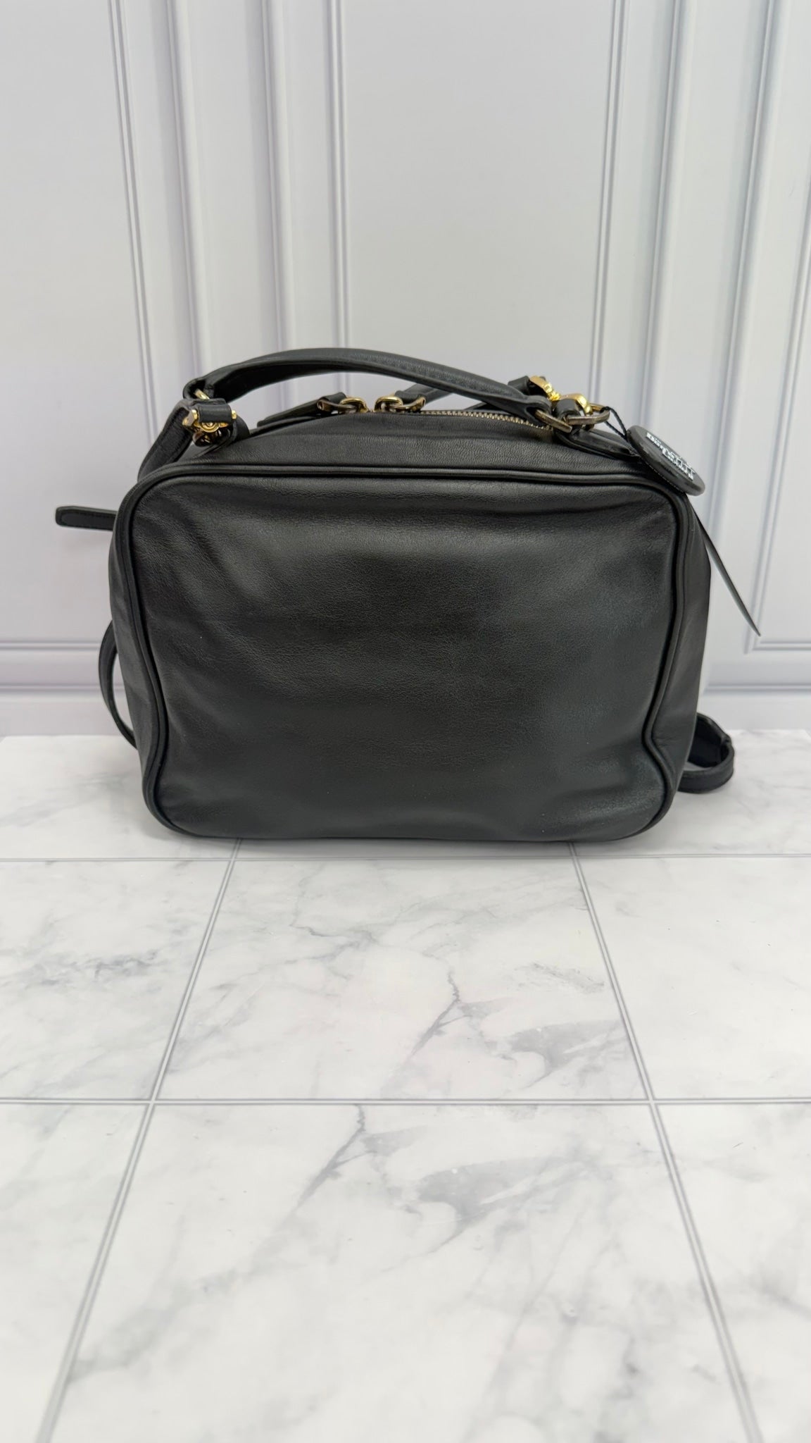 MCM Pink & Purple Striped Snakeskin & Black Leather 2Way Bag