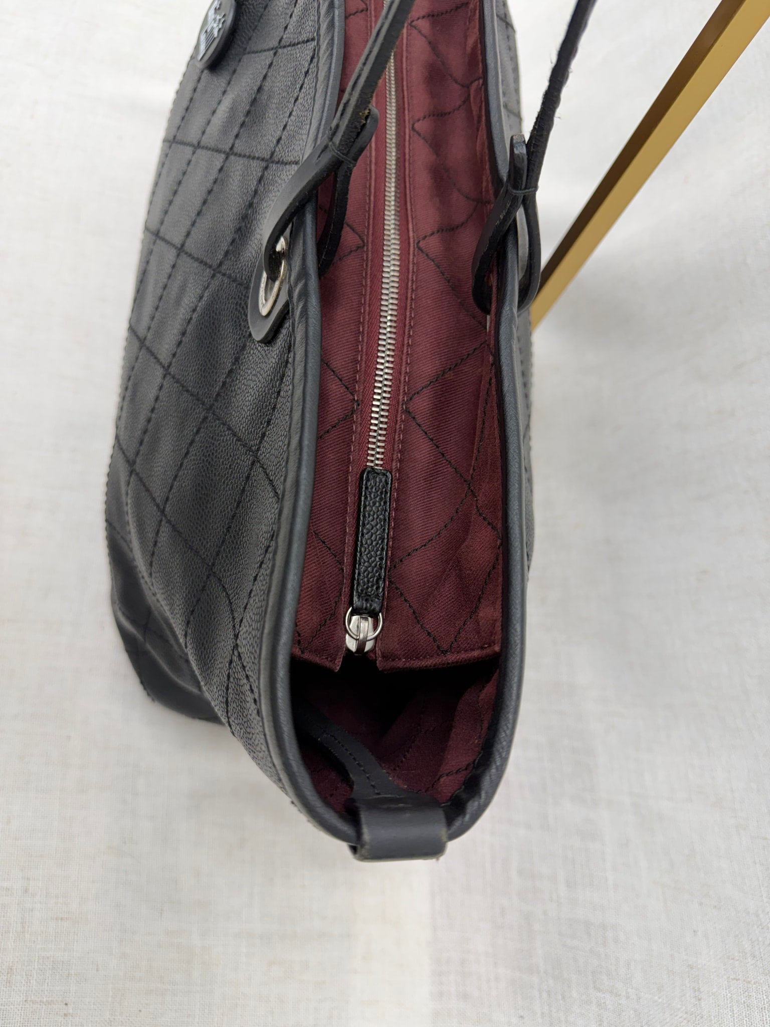 Chanel Black Quilted Caviar Large Fever Tote