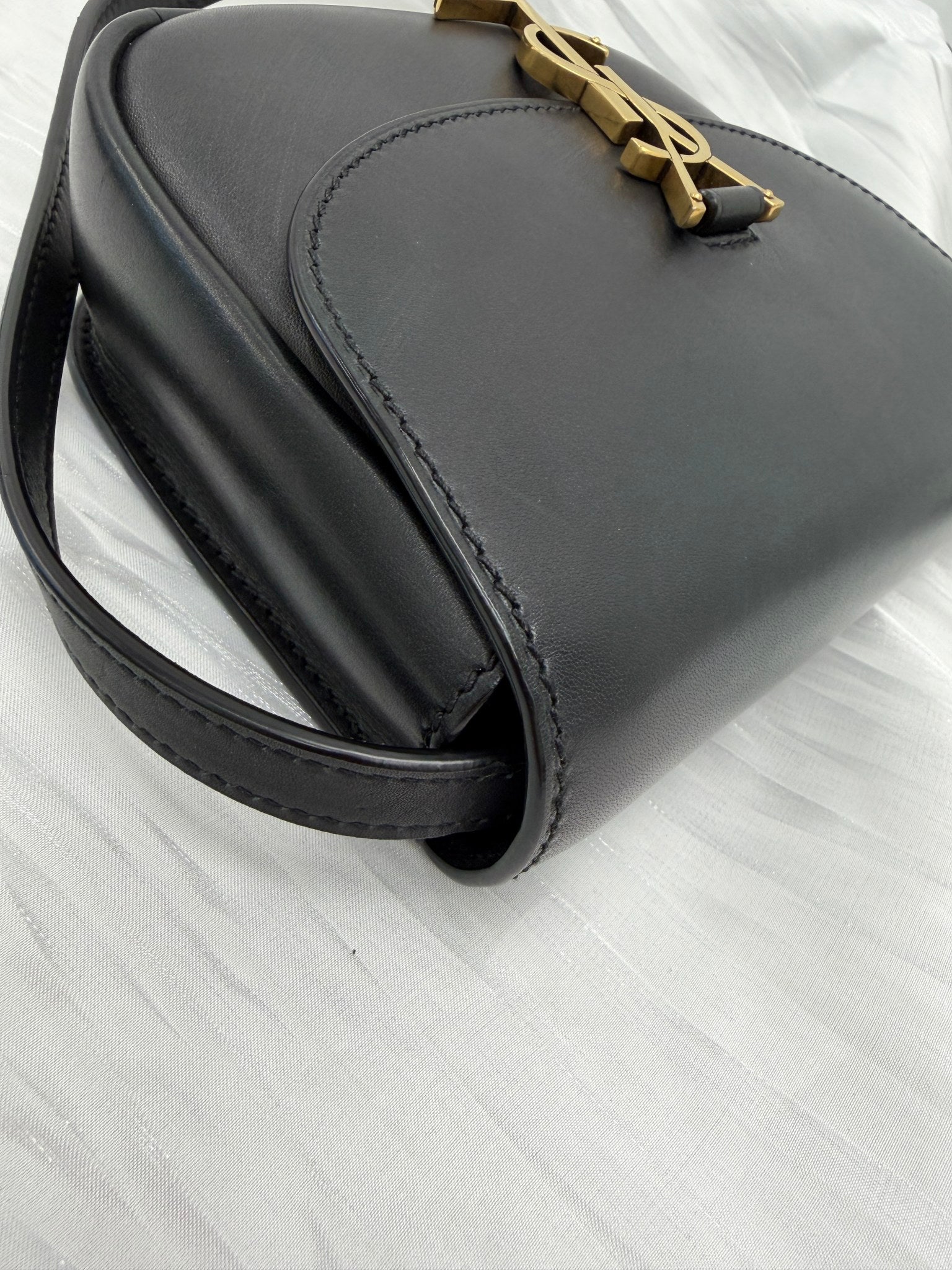 Saint Laurent YSL Black Leather Kaia Crossbody