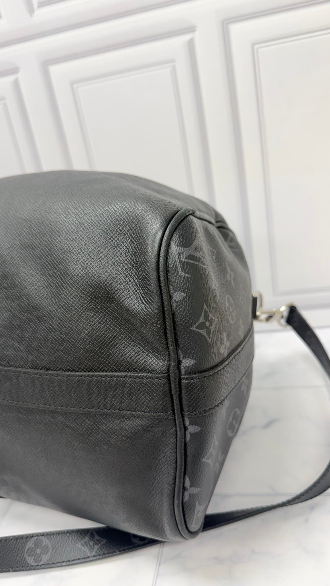 Louis Vuitton Black Monogram Eclipse Keepall 50 Bandoulier