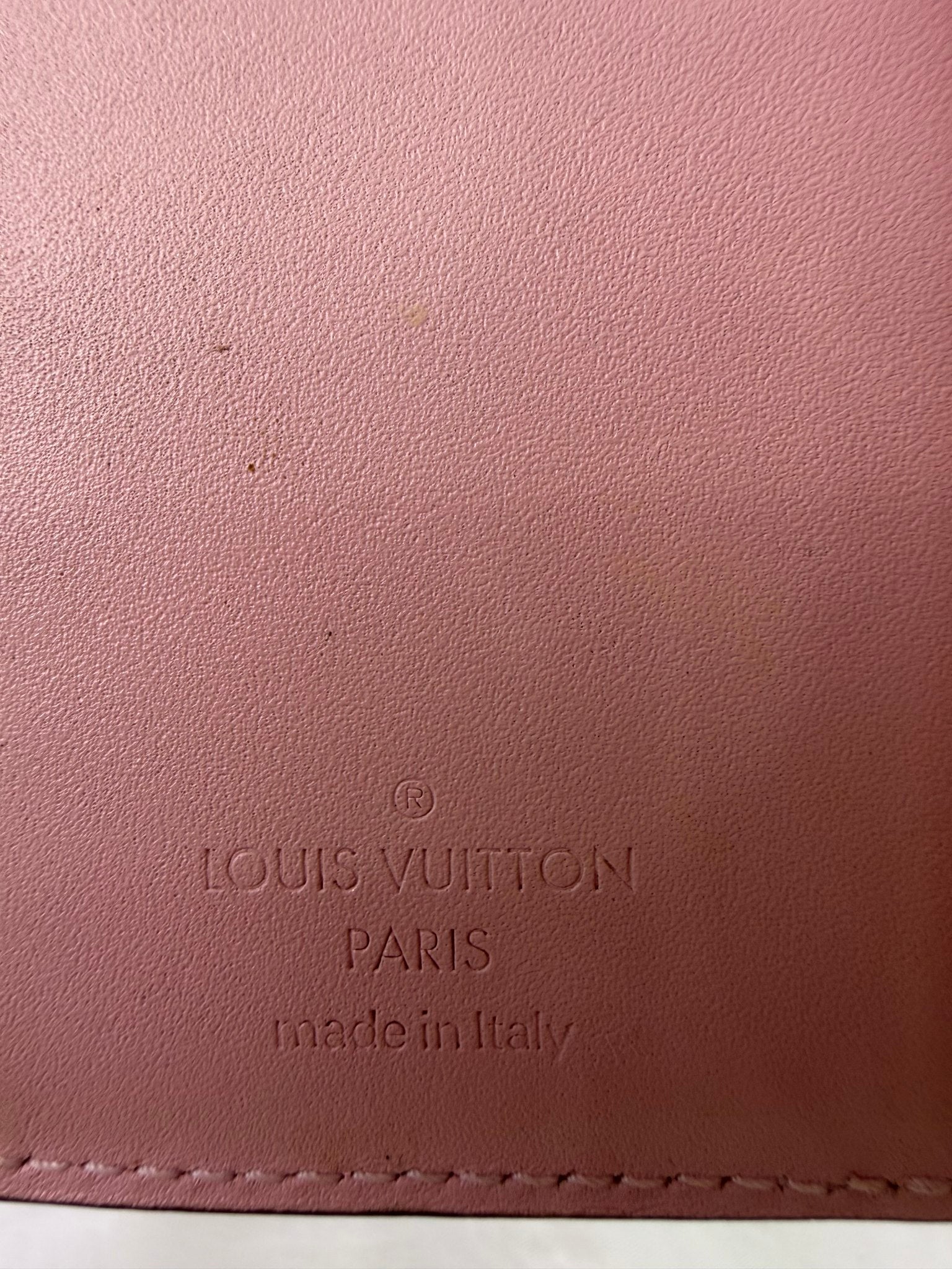 Louis Vuitton Pink And Monogram Cherrywood Compact Wallet
