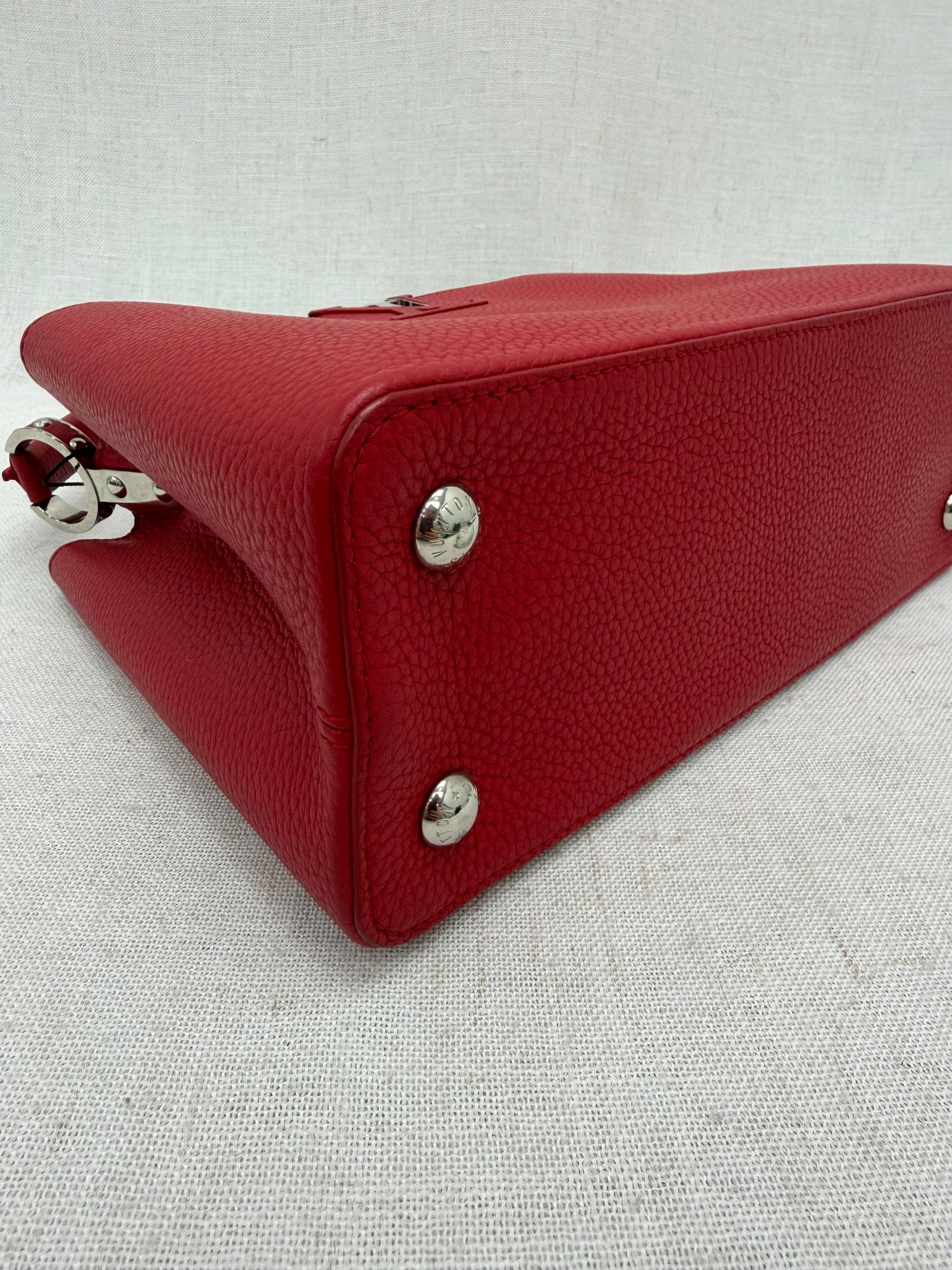Louis Vuitton Red Taurillon Leather Capucine MM