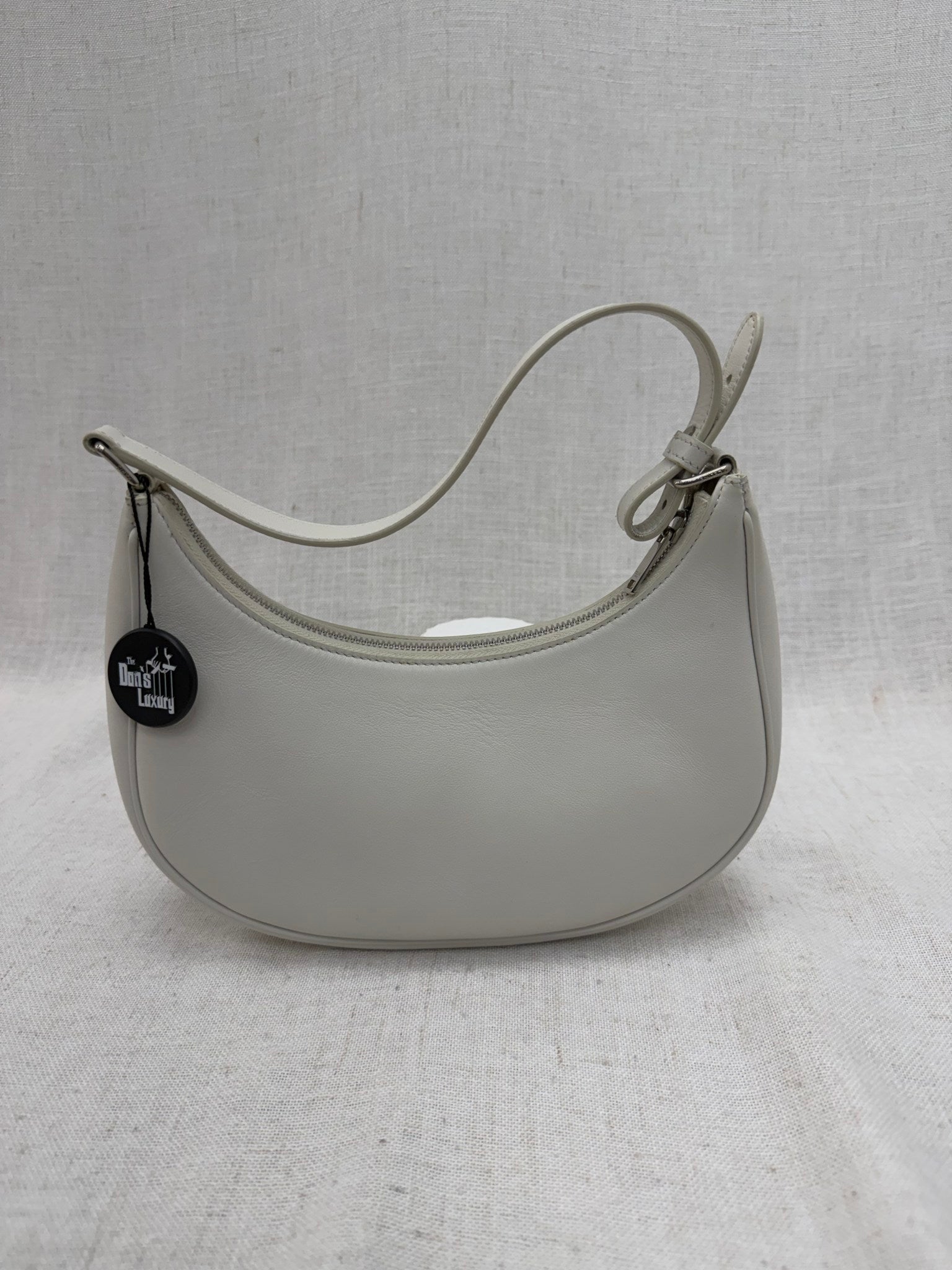 Celine White Calfskin Leather Ava Hobo Bag