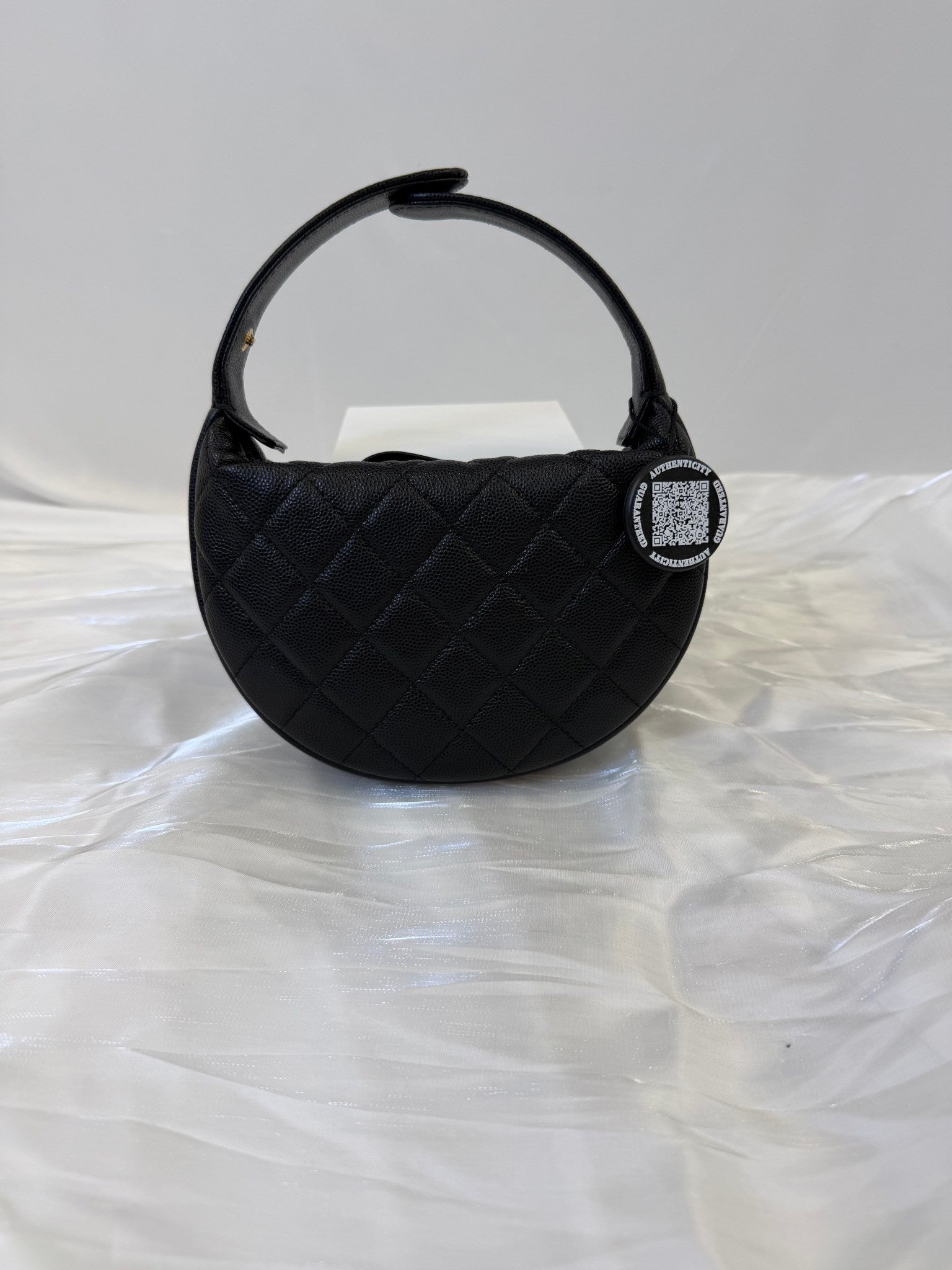 Chanel Black Caviar Leather Polly Pocket Bag